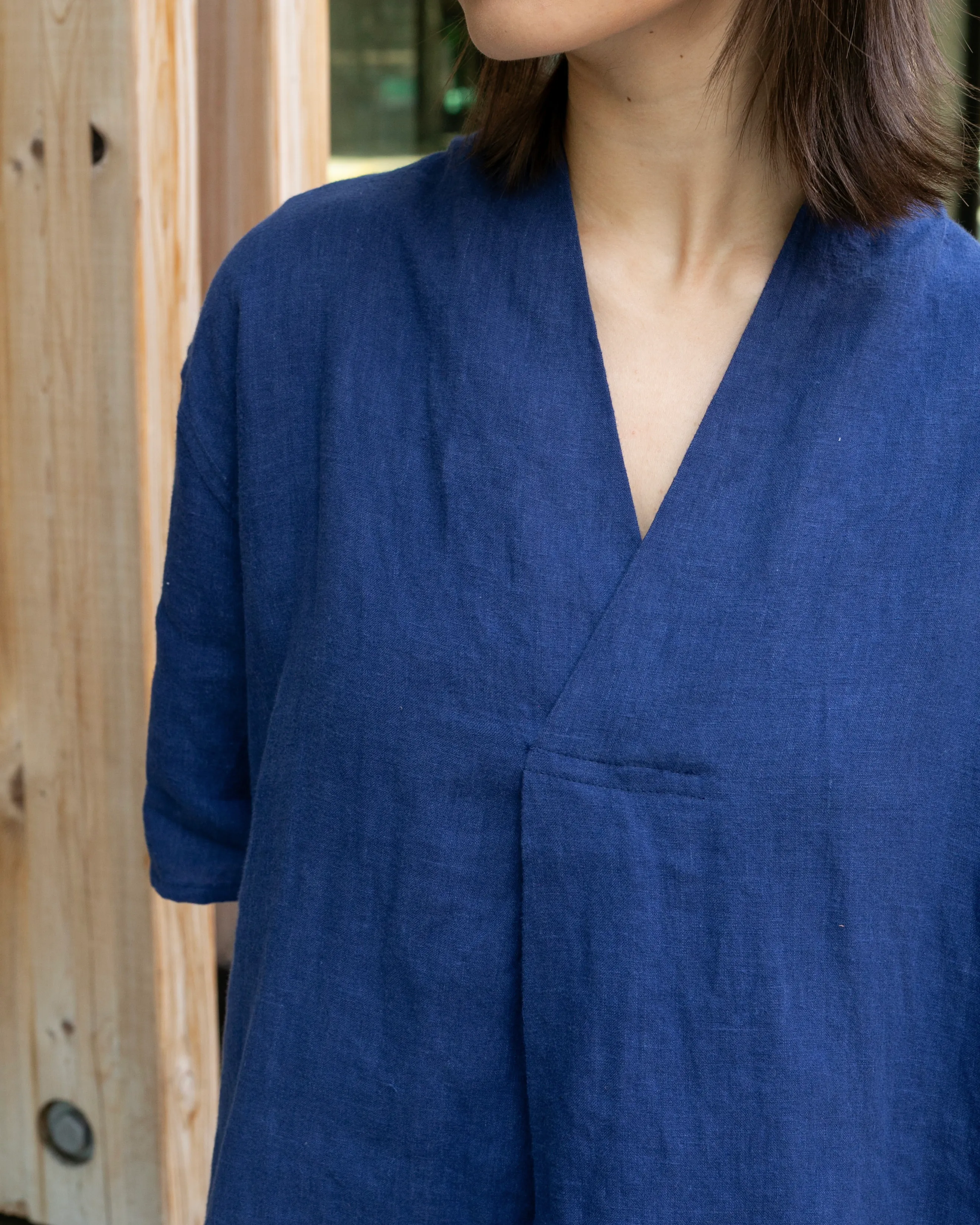 Kiriko Original French Linen Tunic, Indigo sold by Kiriko product image thumbnail 2