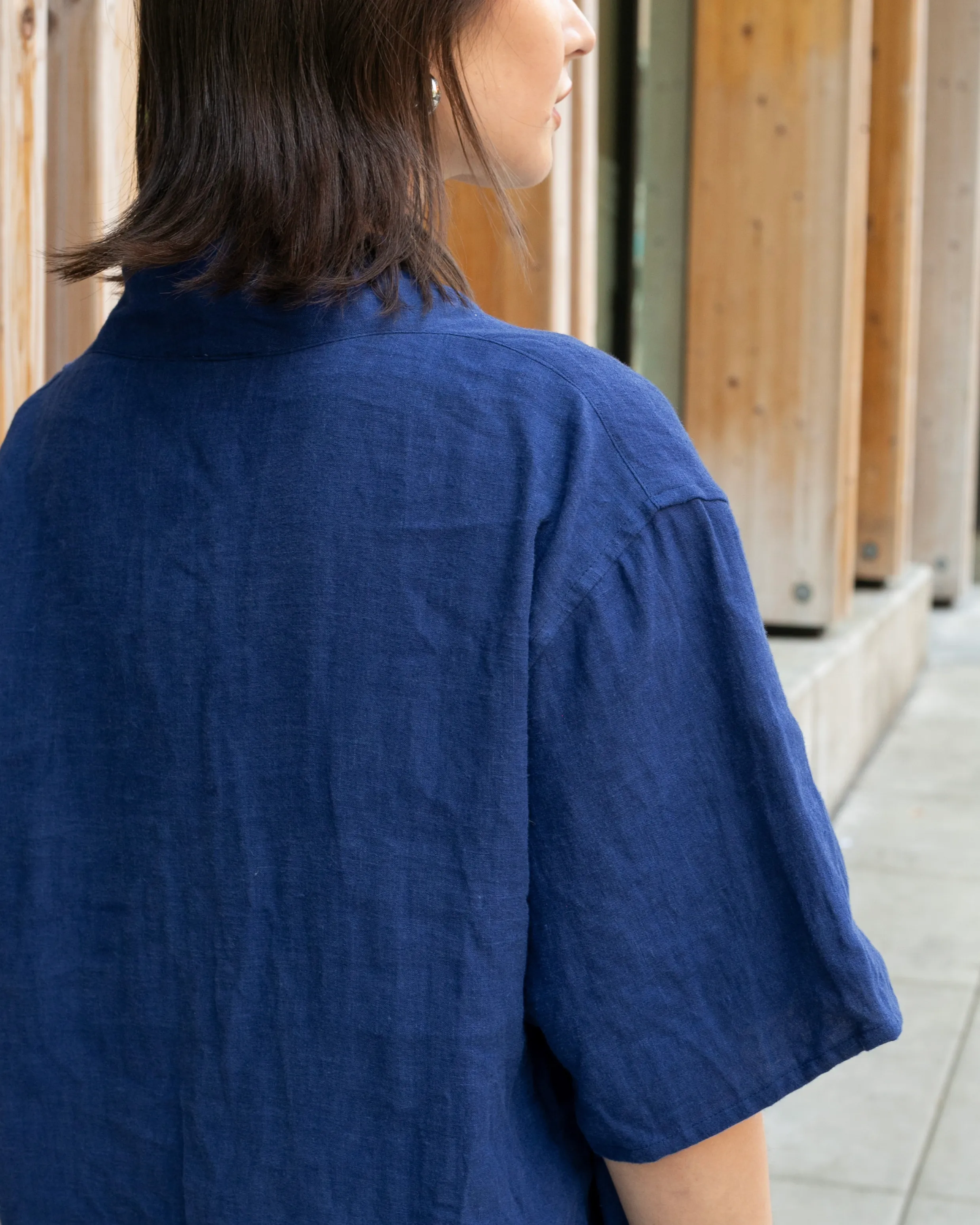 Kiriko Original French Linen Tunic, Indigo sold by Kiriko product image thumbnail 4
