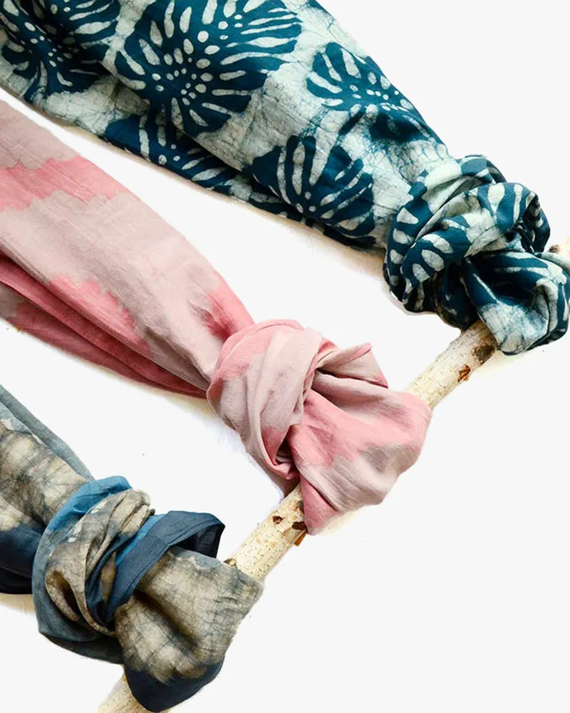 Ichcha, Large Block Print Scarf, Patta sold by Kiriko product image thumbnail 5