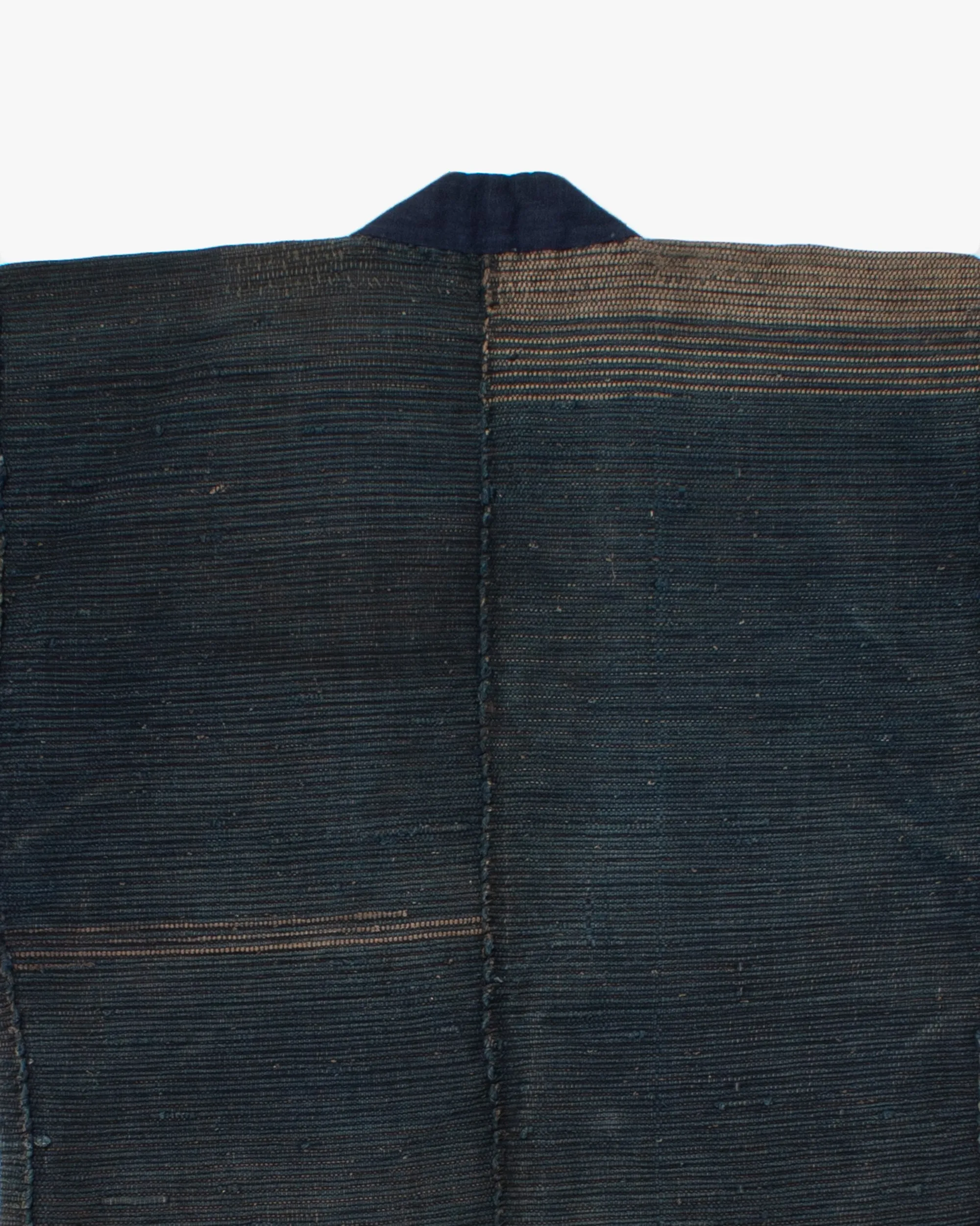 Vintage Noragi Jacket, Blue and Beige, Fully Hand-stiched Sakiori sold by Kiriko product image thumbnail 4