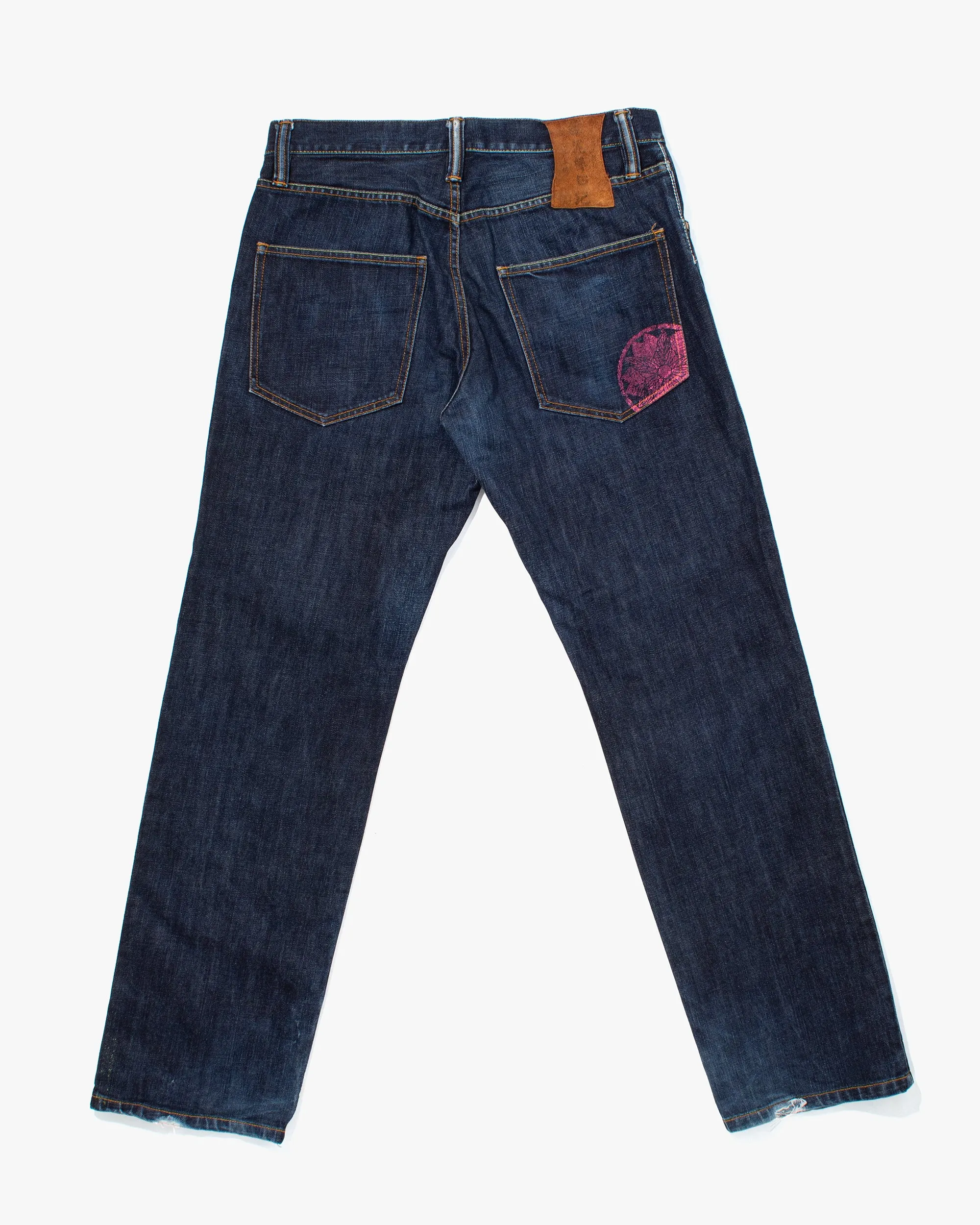 Japanese Repro Denim Jeans, Gemstone, Pink and White Painted Accents - 33 sold by Kiriko product image thumbnail 4