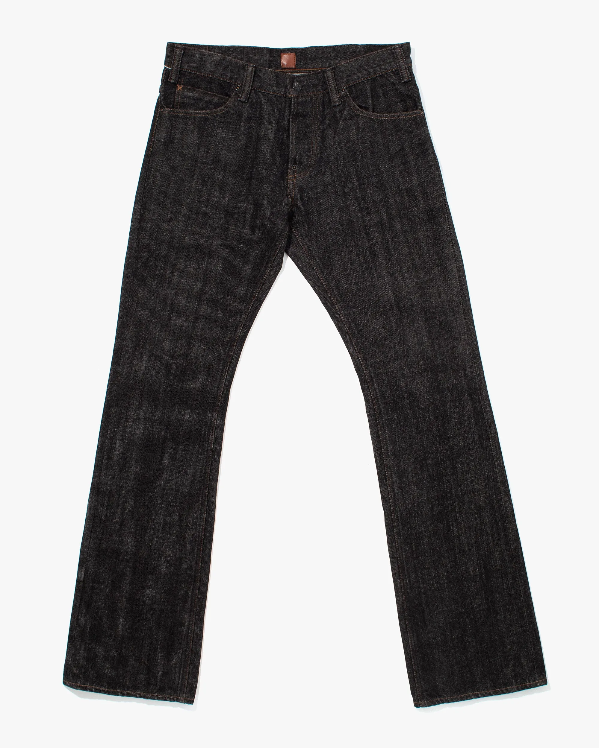 Japanese Repro Denim Jeans, Geruga, Washed Black with Brown Stitching - 33 sold by Kiriko