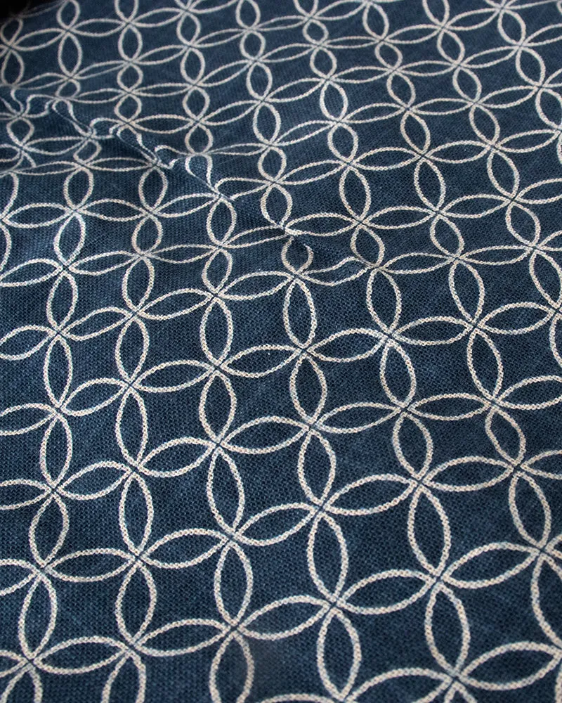 Kiriko Original Button-Up Shirt, Short Sleeve, Indigo Shippou sold by Kiriko product image thumbnail 5