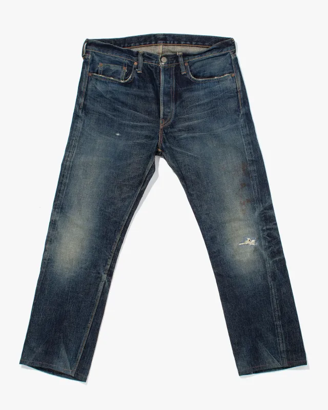 Japanese Repro Selvedge Denim Jeans, Full Count, Red Selvedge ID - 35" sold by Kiriko