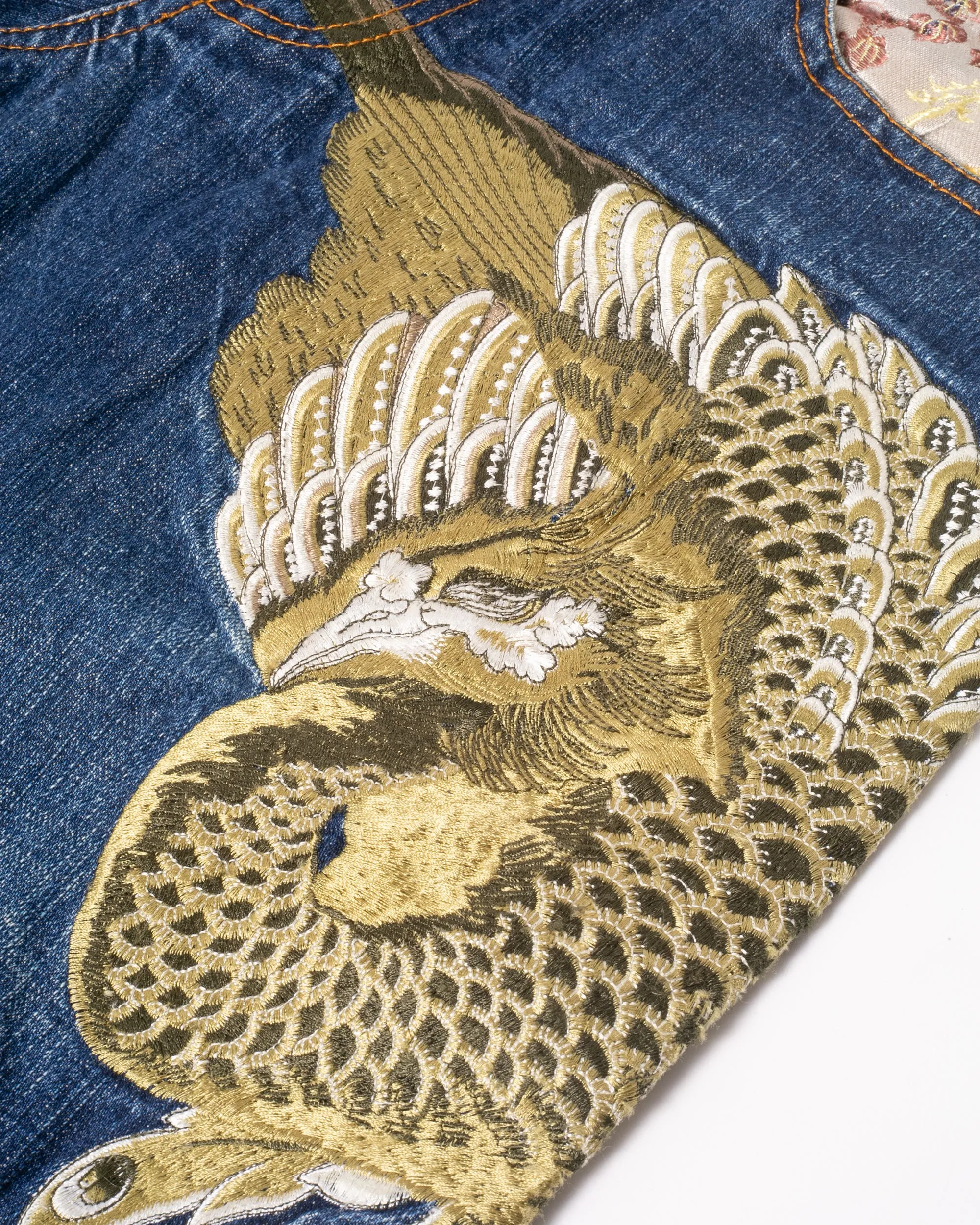 Japanese Repro Denim Jeans, Switch Planning Co., Embroidered Phoenix - 31" sold by Kiriko product image thumbnail 2