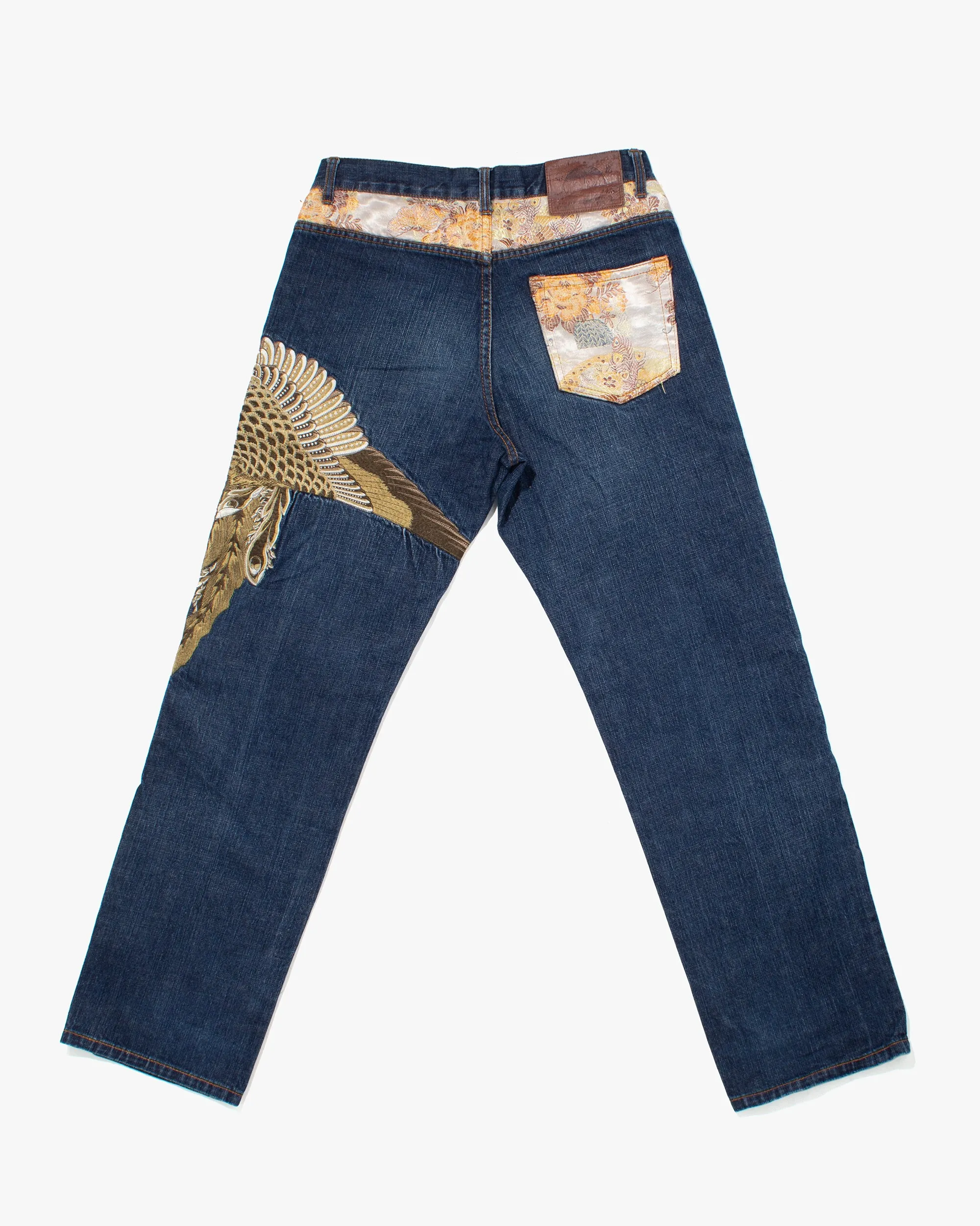 Japanese Repro Denim Jeans, Switch Planning Co., Embroidered Phoenix - 31" sold by Kiriko product image thumbnail 5