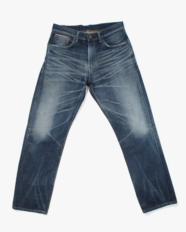 Japanese Repro Selvedge Denim Jeans, Edwin, Back Buckle - 35" sold by Kiriko