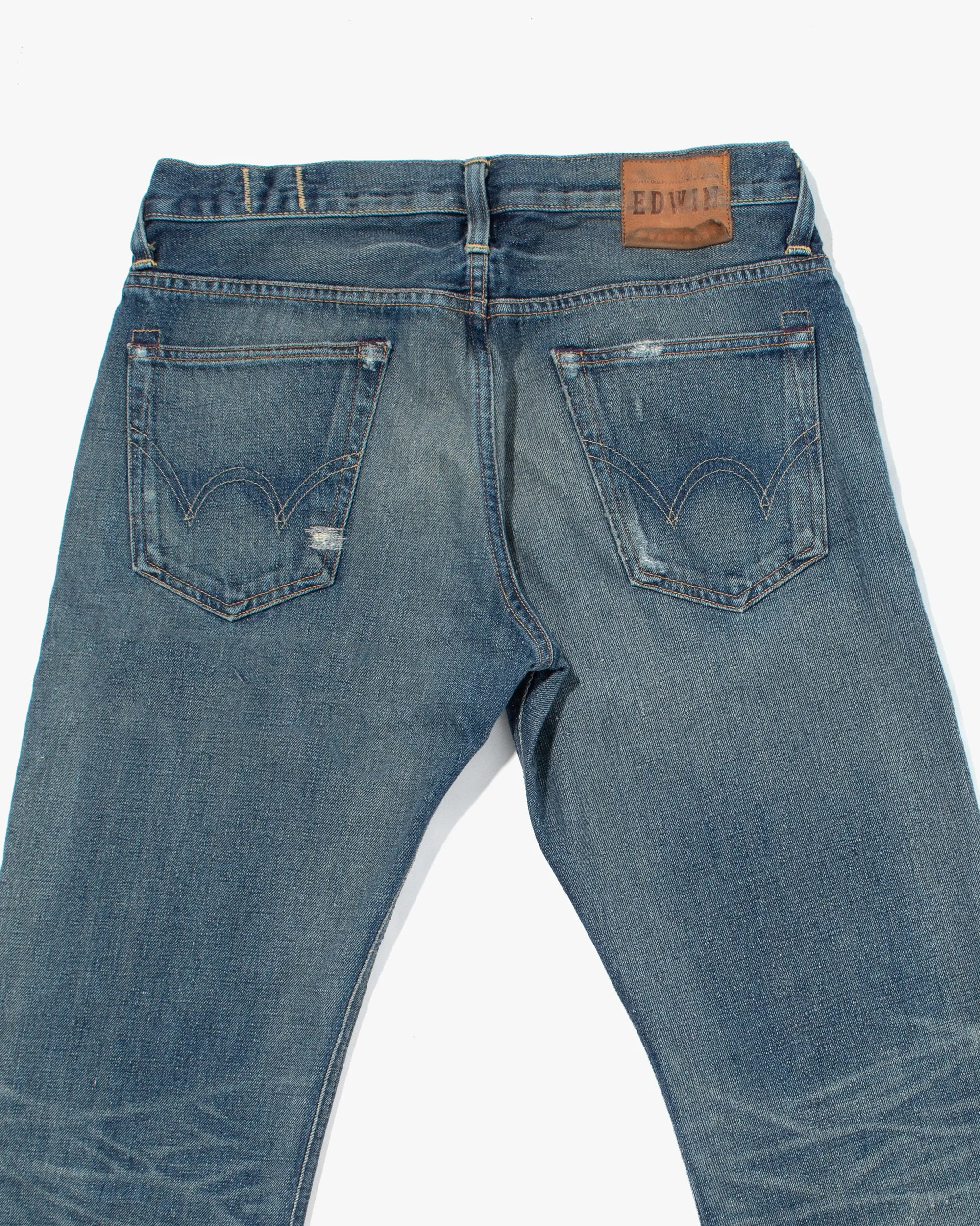 Japanese Repro Denim Jeans, Edwin, Patched Distressing - 33" sold by Kiriko product image thumbnail 4