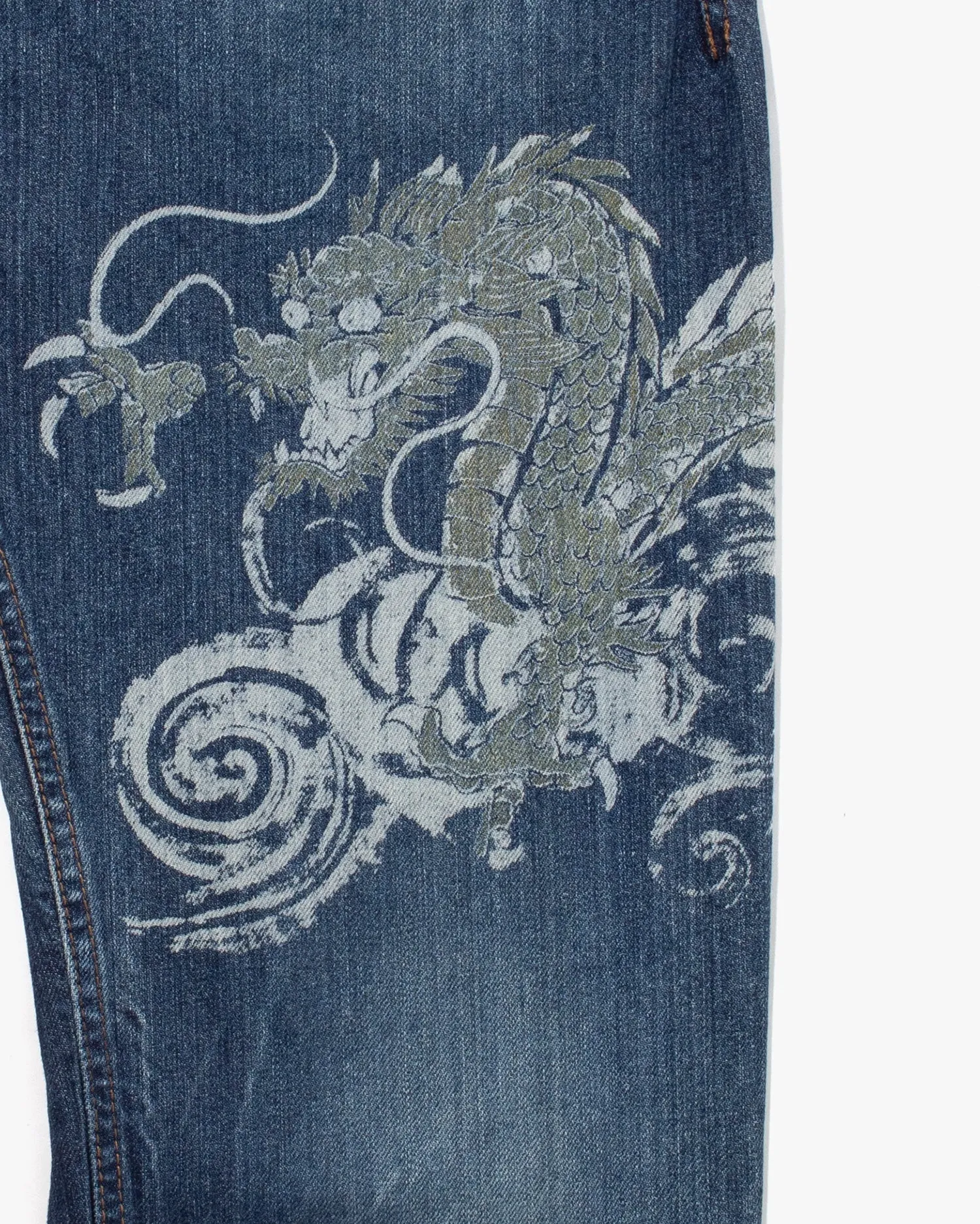Japanese Repro Denim Jeans, Eternal, Dragon and Tiger Graphic - 32 sold by Kiriko product image thumbnail 5