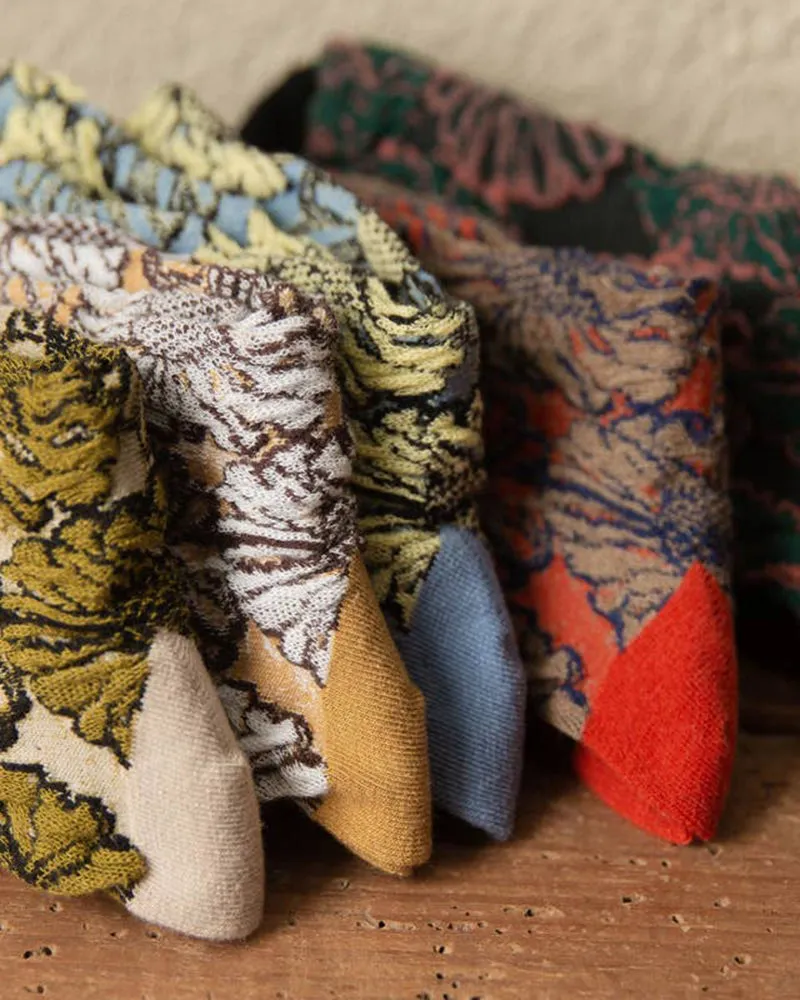 Tourtiwi, Embossed Sunflower, Crew Socks sold by Kiriko product image thumbnail 4