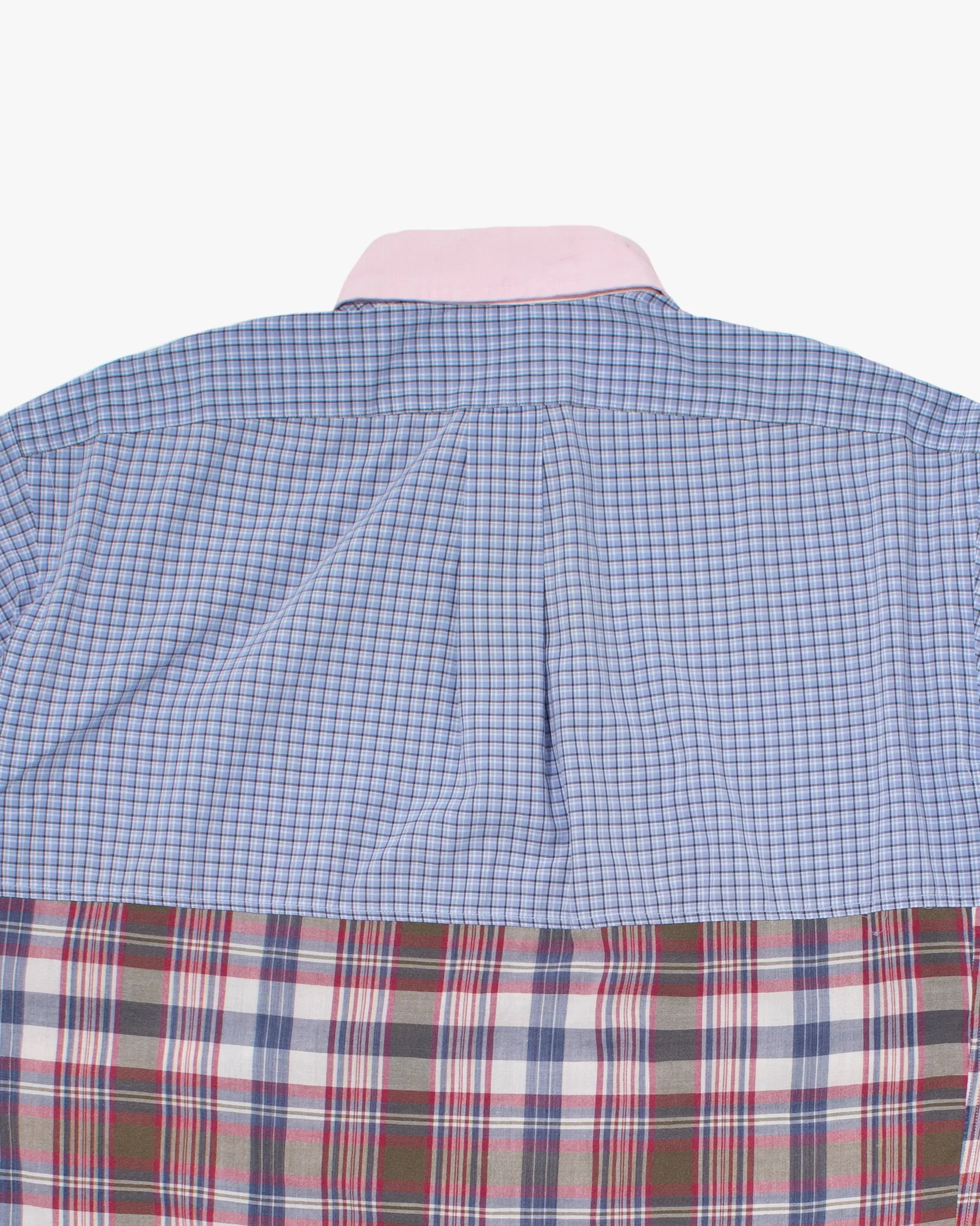 U.S. Vintage Button Up Long Sleeve Shirt, La Rocca, Blue Plaid with Shades of Pink - M sold by Kiriko product image thumbnail 5