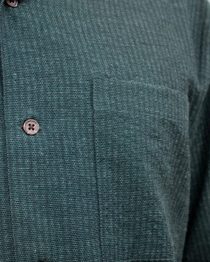 ToK Shirt, Short Sleeve Button-Up, Open Collar, Seagreen sold by Kiriko product image thumbnail 3