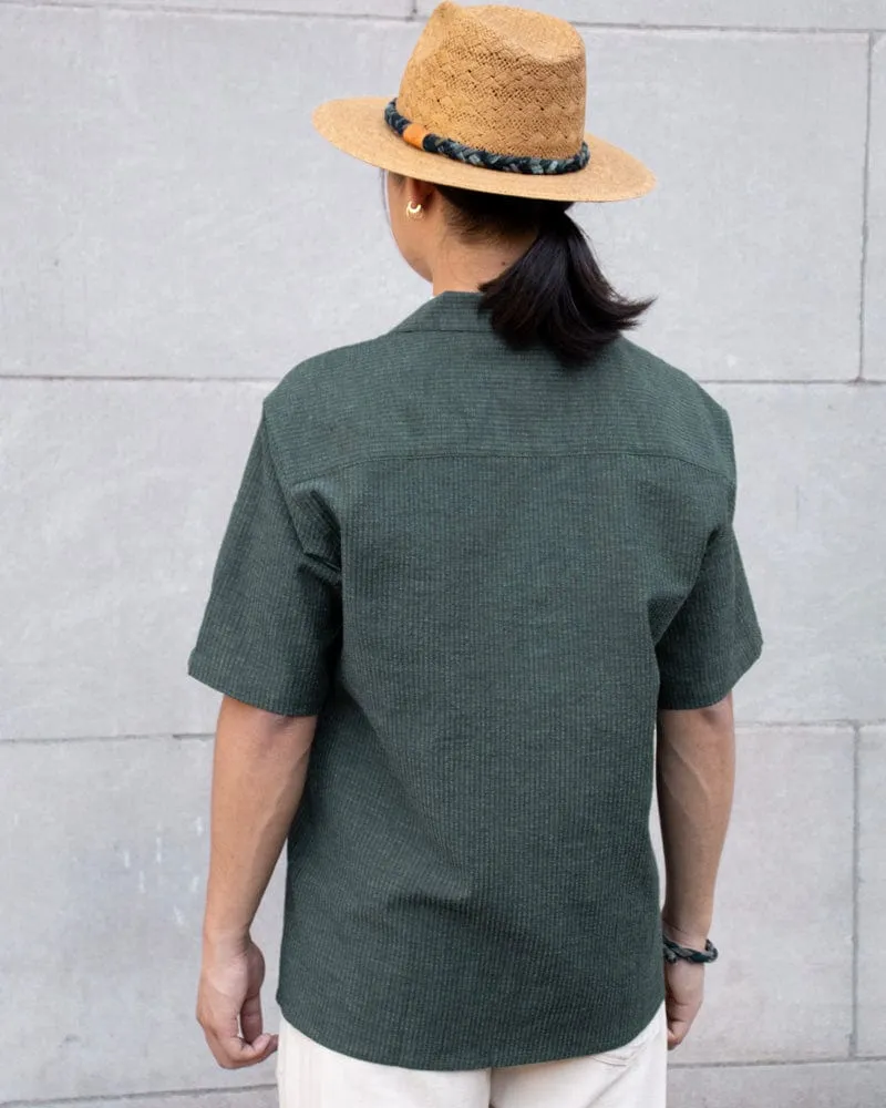 ToK Shirt, Short Sleeve Button-Up, Open Collar, Seagreen sold by Kiriko product image thumbnail 4