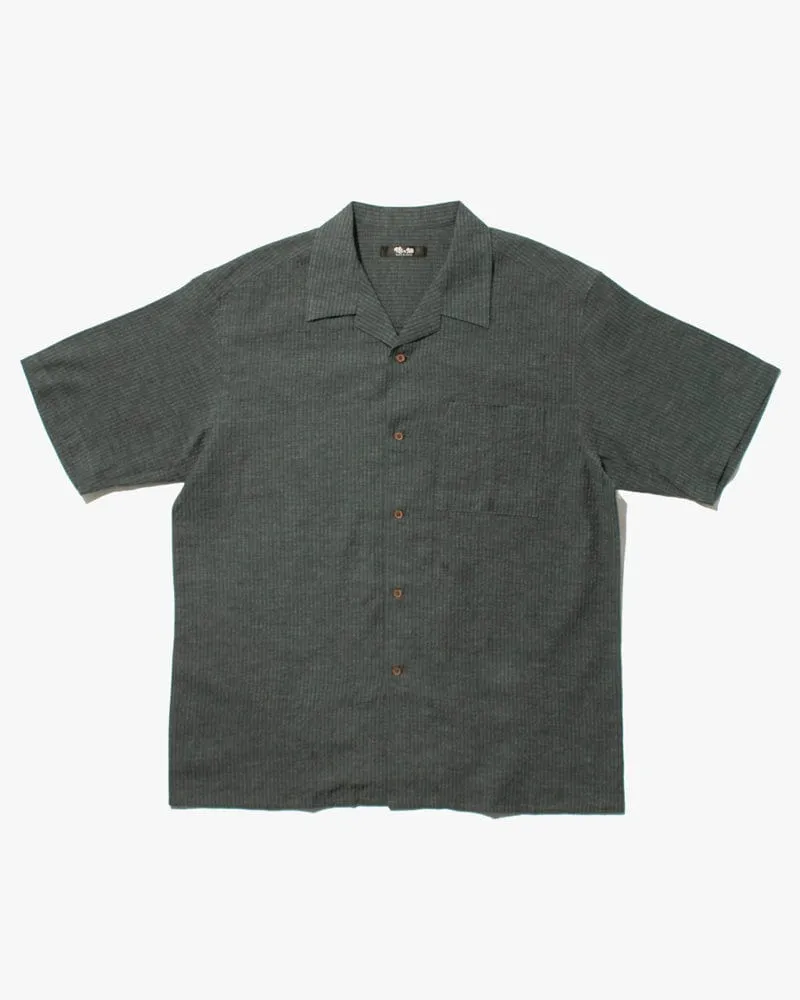 ToK Shirt, Short Sleeve Button-Up, Open Collar, Seagreen sold by Kiriko product image thumbnail 5