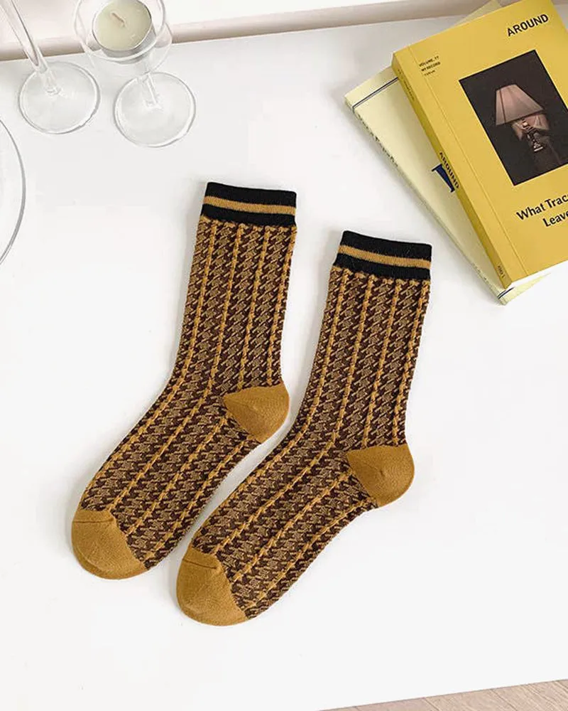 Tourtiwi, Retro Coffee, Crew Socks sold by Kiriko