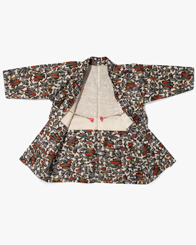 Kiriko Custom, Altered Haori Jacket, Cream with Multicolor Foliage sold by Kiriko product image thumbnail 3