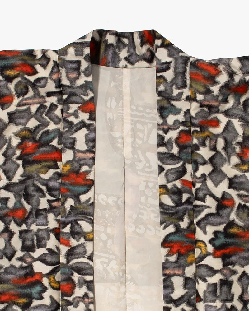 Kiriko Custom, Altered Haori Jacket, Cream with Multicolor Foliage sold by Kiriko product image thumbnail 2