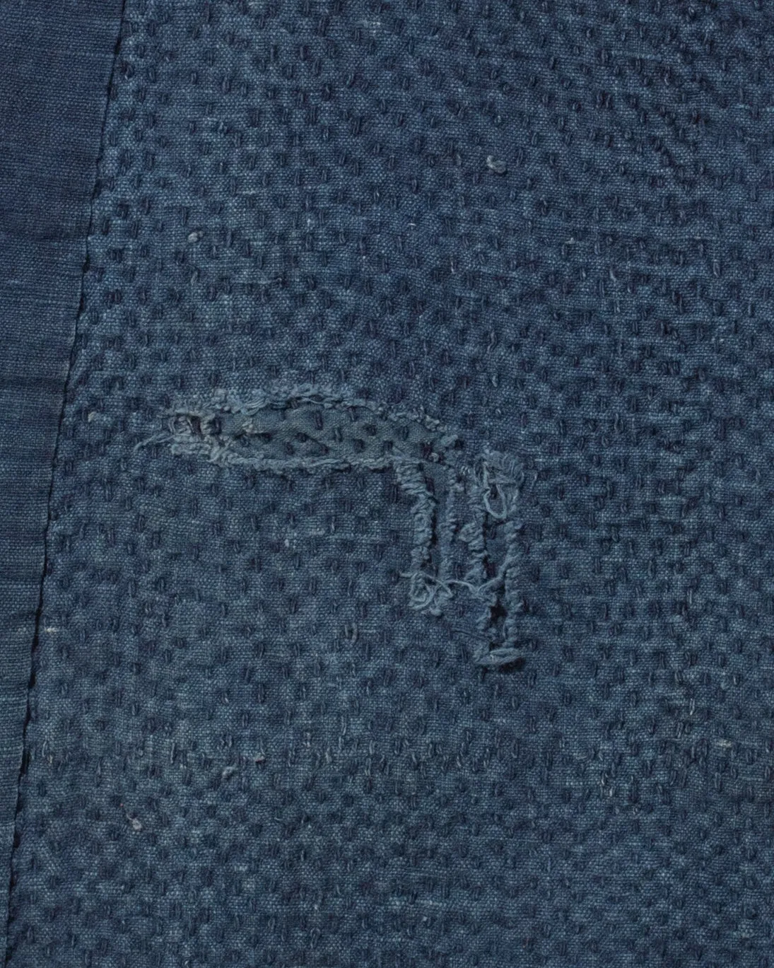 Vintage Noragi Jacket, Partially Sashiko Stitched Indigo sold by Kiriko product image thumbnail 5