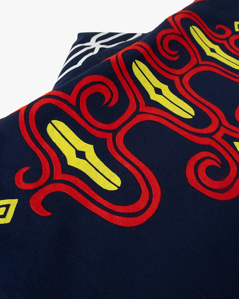 Vintage Ainu Jacket, Navy with Red and Yellow sold by Kiriko product image thumbnail 4