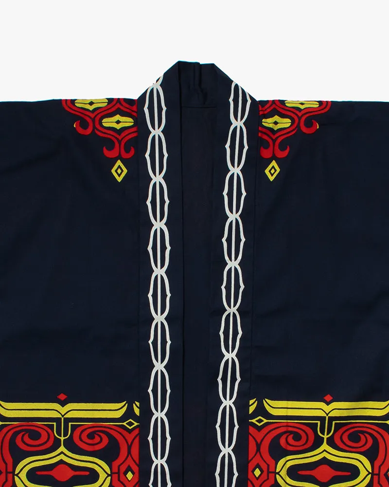 Vintage Ainu Jacket, Navy with Red and Yellow sold by Kiriko product image thumbnail 2