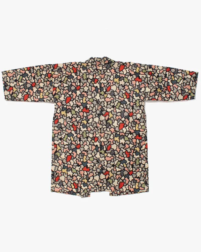 Kiriko Custom, Altered Haori Jacket, Cream with Multicolor Organic Pattern sold by Kiriko product image thumbnail 4