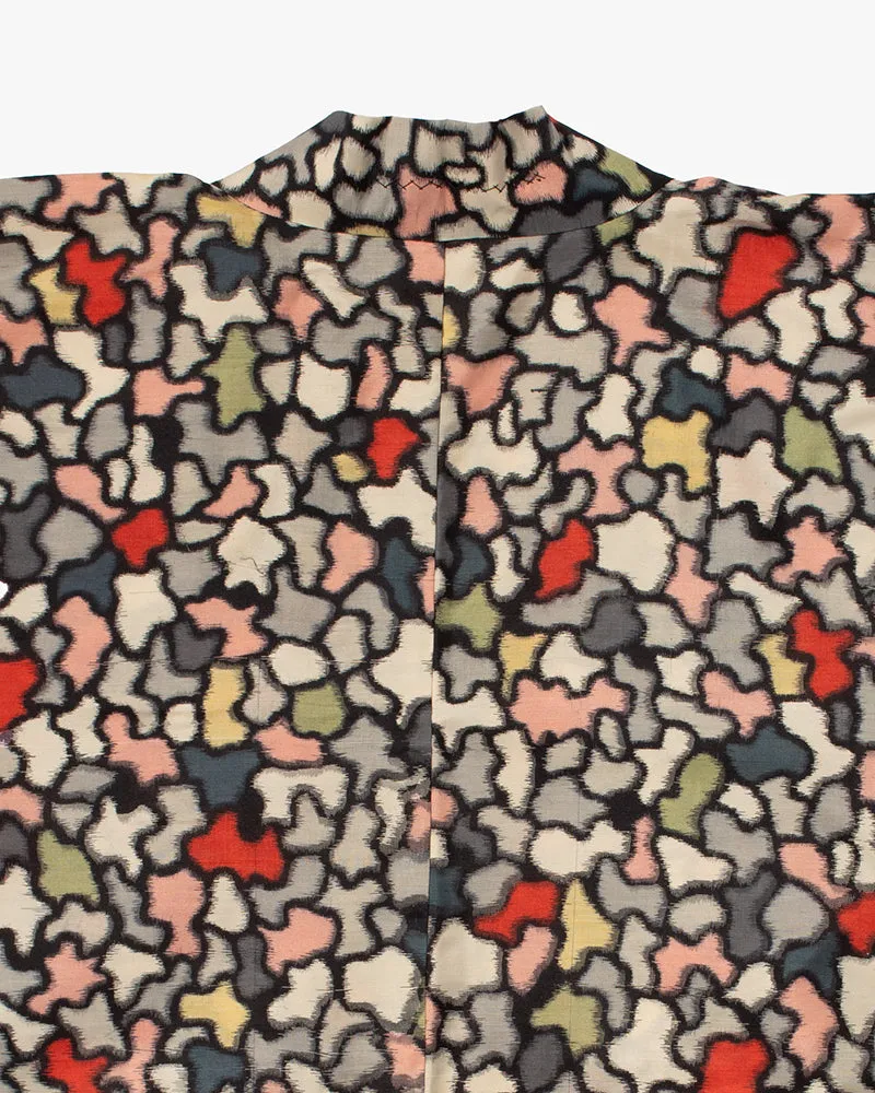 Kiriko Custom, Altered Haori Jacket, Cream with Multicolor Organic Pattern sold by Kiriko product image thumbnail 5