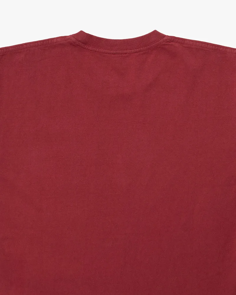 Kiriko Original Tee, 8oz Cotton, Patched Pocket Tee, Red with Gold Kanoko, Azuki Patchwork and Old Rose sold by Kiriko product image thumbnail 4