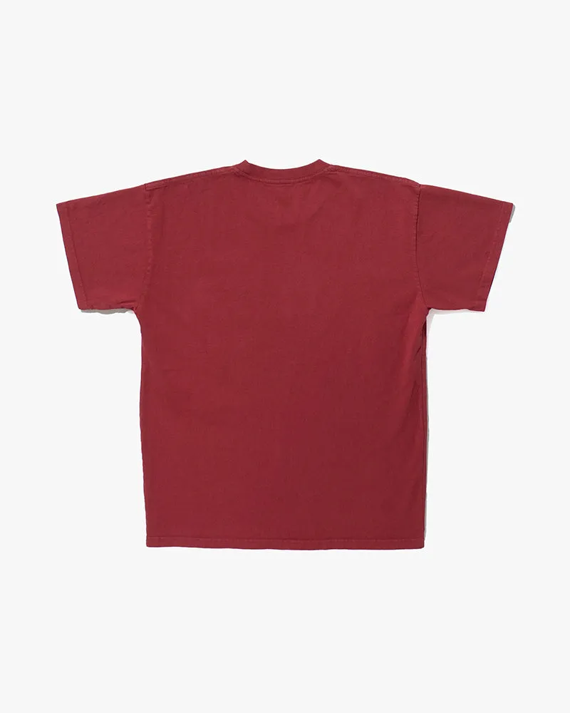 Kiriko Original Tee, 8oz Cotton, Patched Pocket Tee, Red with Gold Kanoko, Azuki Patchwork and Old Rose sold by Kiriko product image thumbnail 3