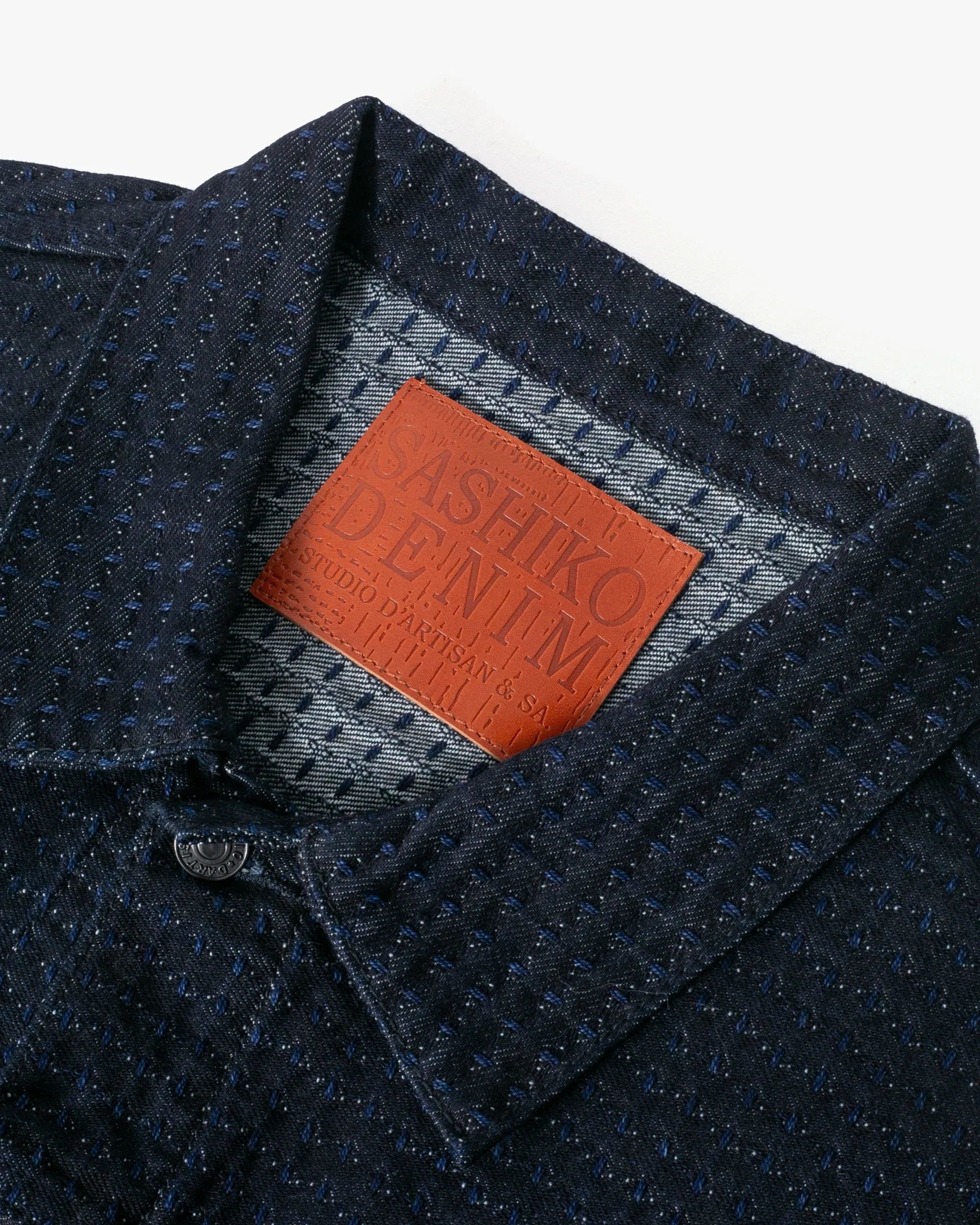 Deadstock Japanese Repro Type II Denim Jacket, Studio D'Artisan, Fully Sashiko Stitched - L sold by Kiriko product image thumbnail 2
