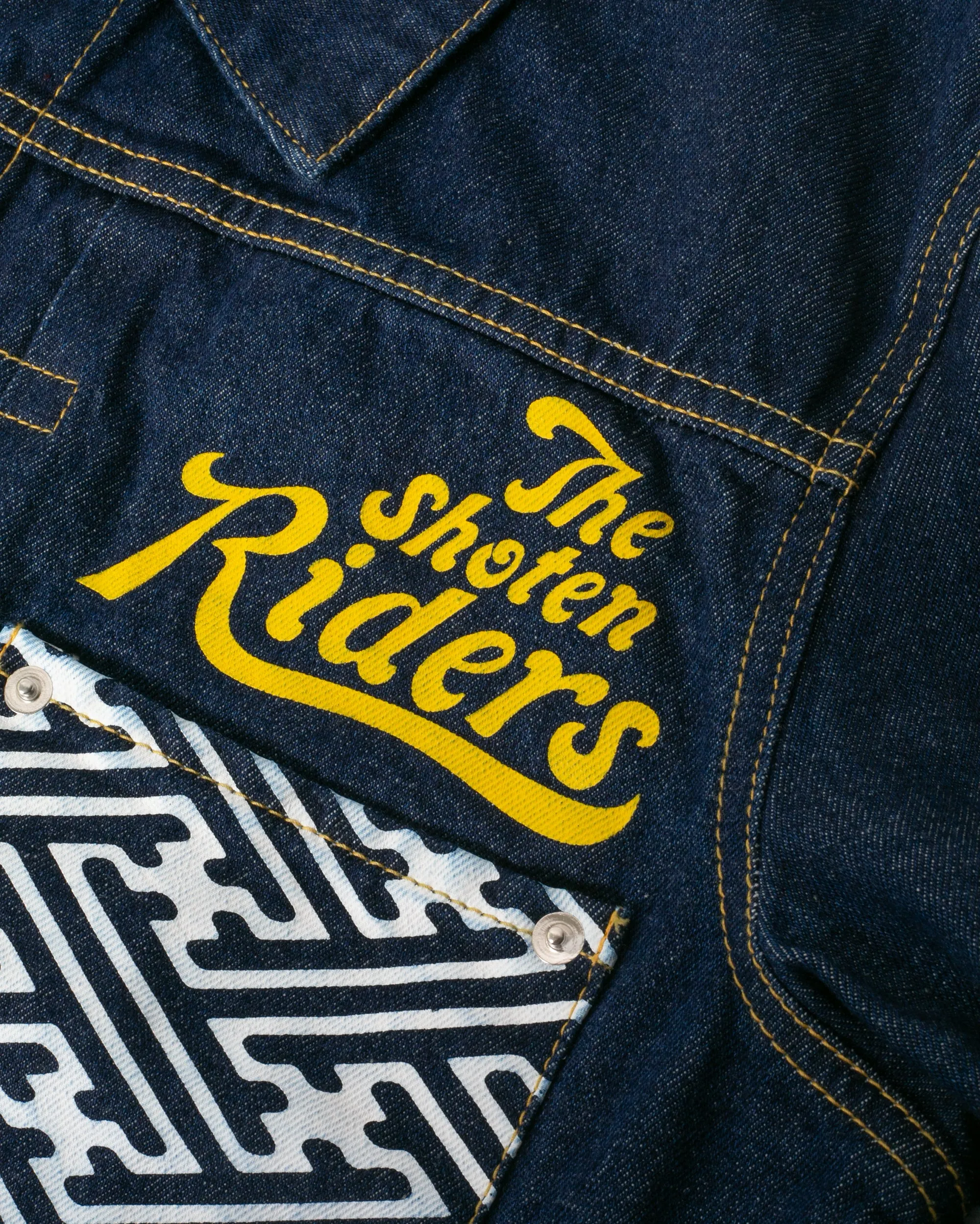 Japanese Repro Denim Jacket, Fuku Shoten, Painted Graphics - M sold by Kiriko product image thumbnail 5