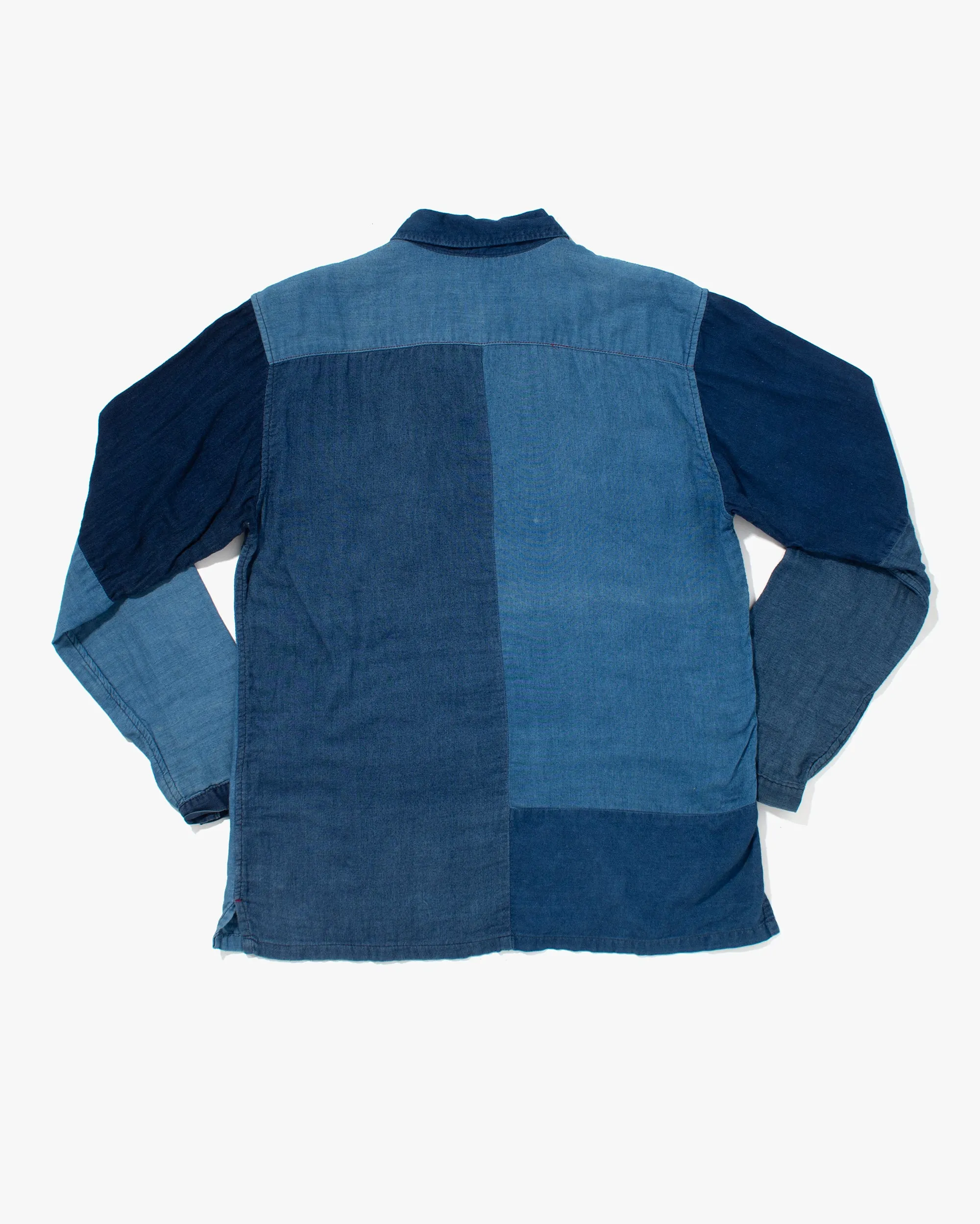 Japanese Repro Denim Button Up Shirt, Kapital, Denim Patchwork - M sold by Kiriko product image thumbnail 3