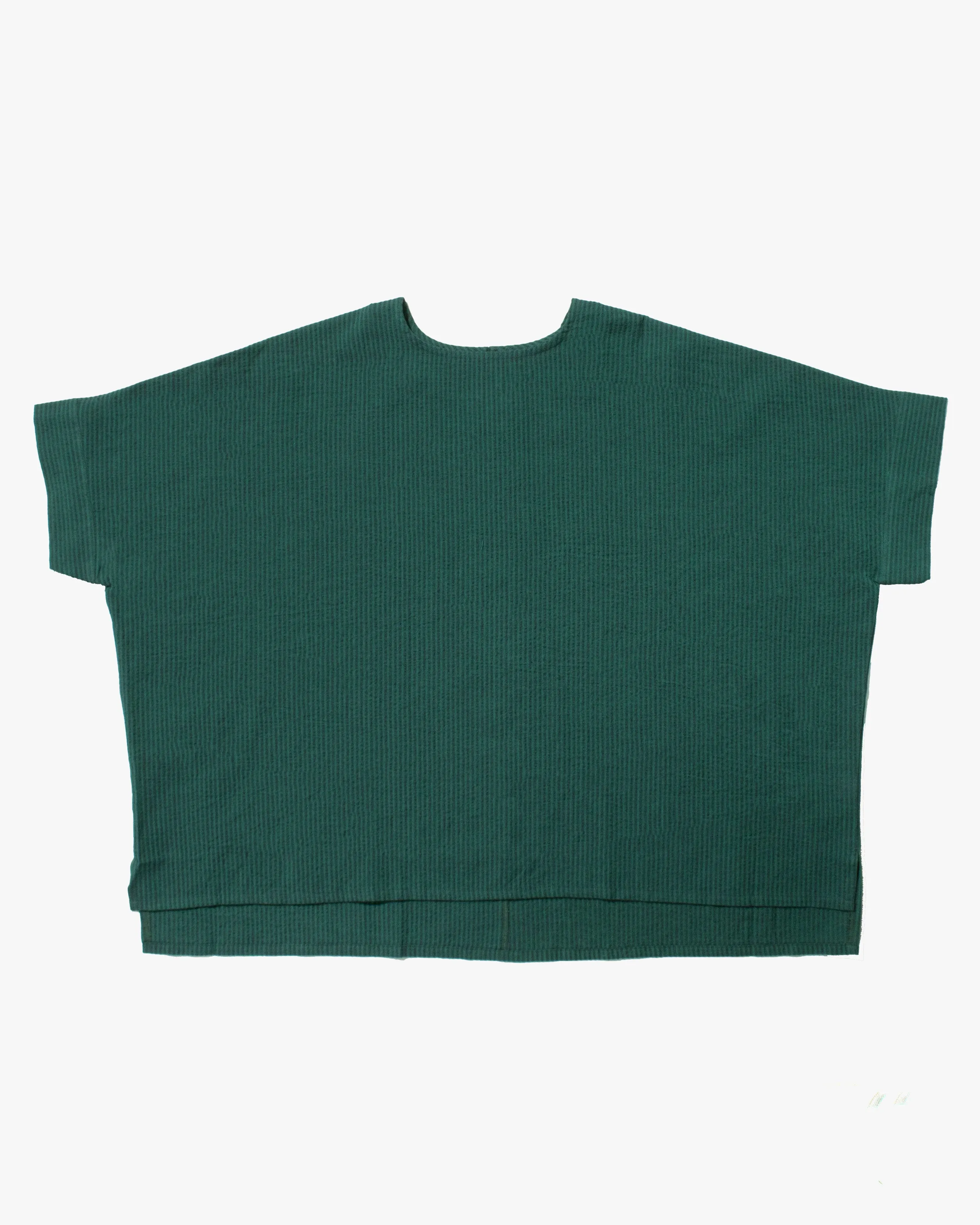 ToK Tunic, Oversized, Teal with Indigo Shima sold by Kiriko