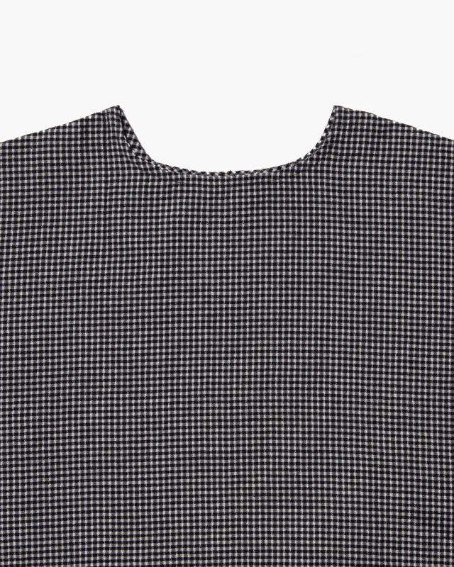 ToK Tunic, Oversized, Black Gingham made by Kiriko