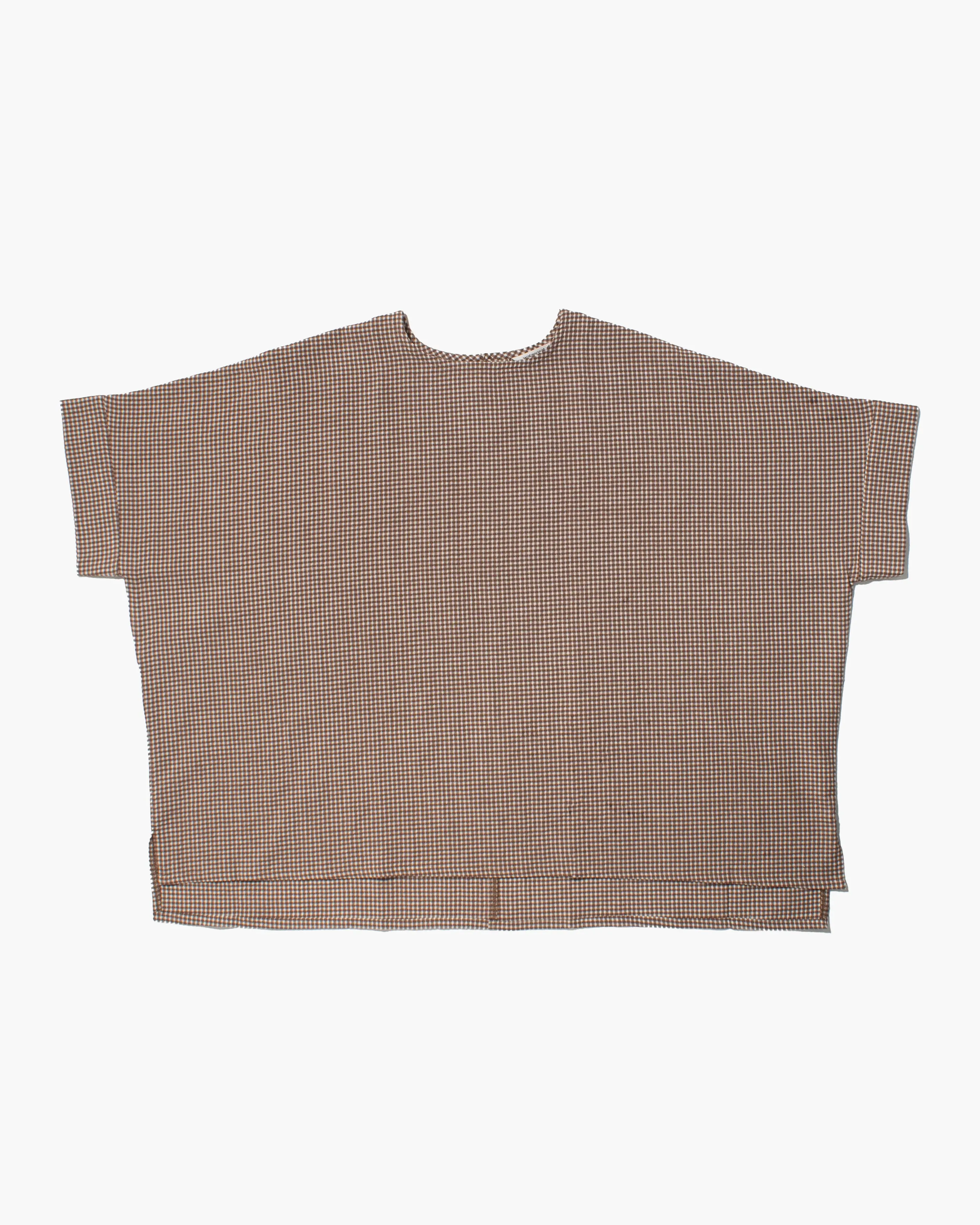 ToK Tunic, Oversized, Brown Gingham sold by Kiriko