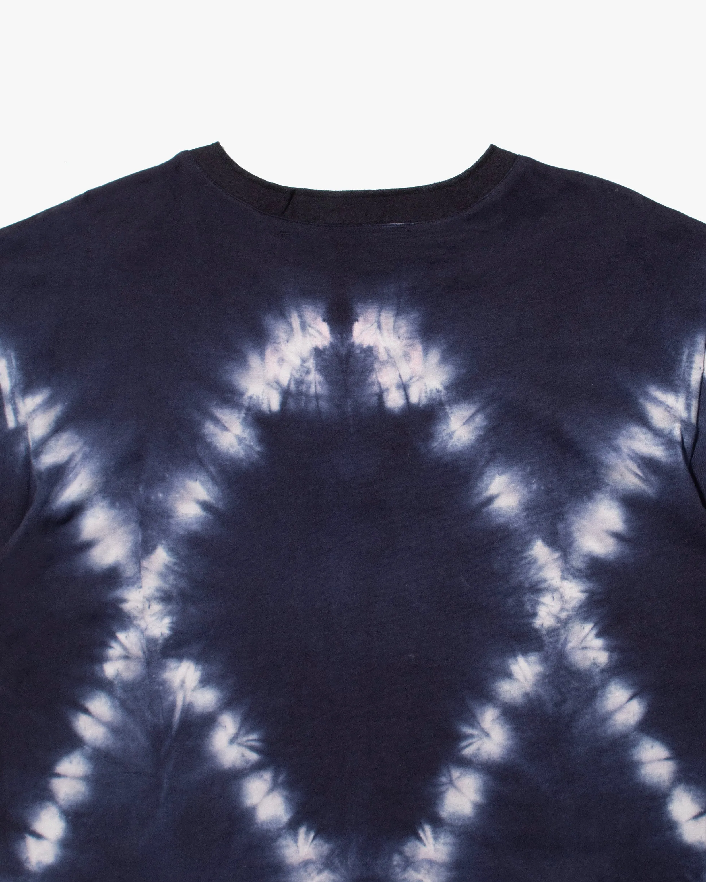 Wa-Modern, Short Sleeve Button Up Tunic, Navy Shibori Tye Dye sold by Kiriko product image thumbnail 4