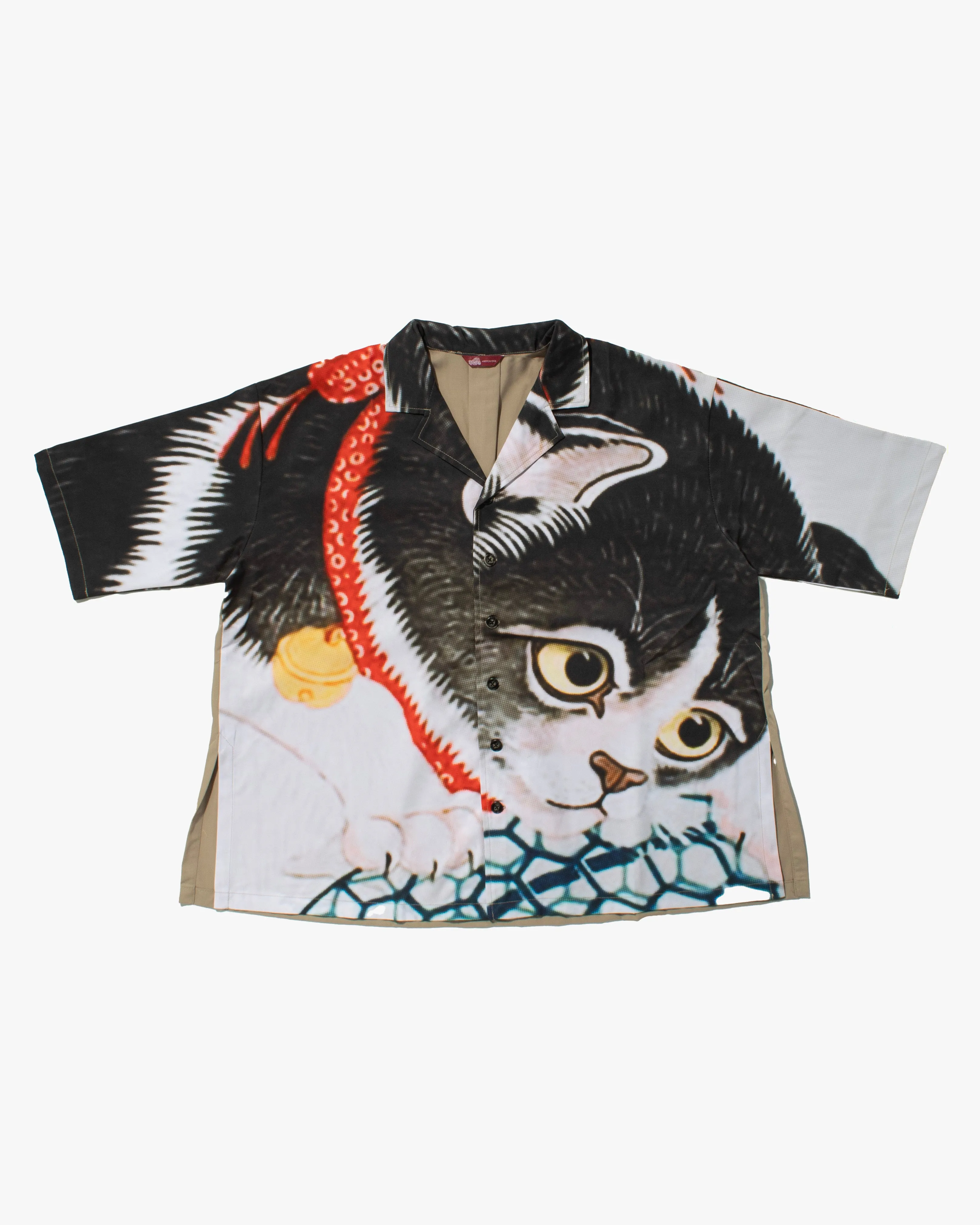 Wa-Modern Short Sleeve Button Up Shirt, Be Neko sold by Kiriko