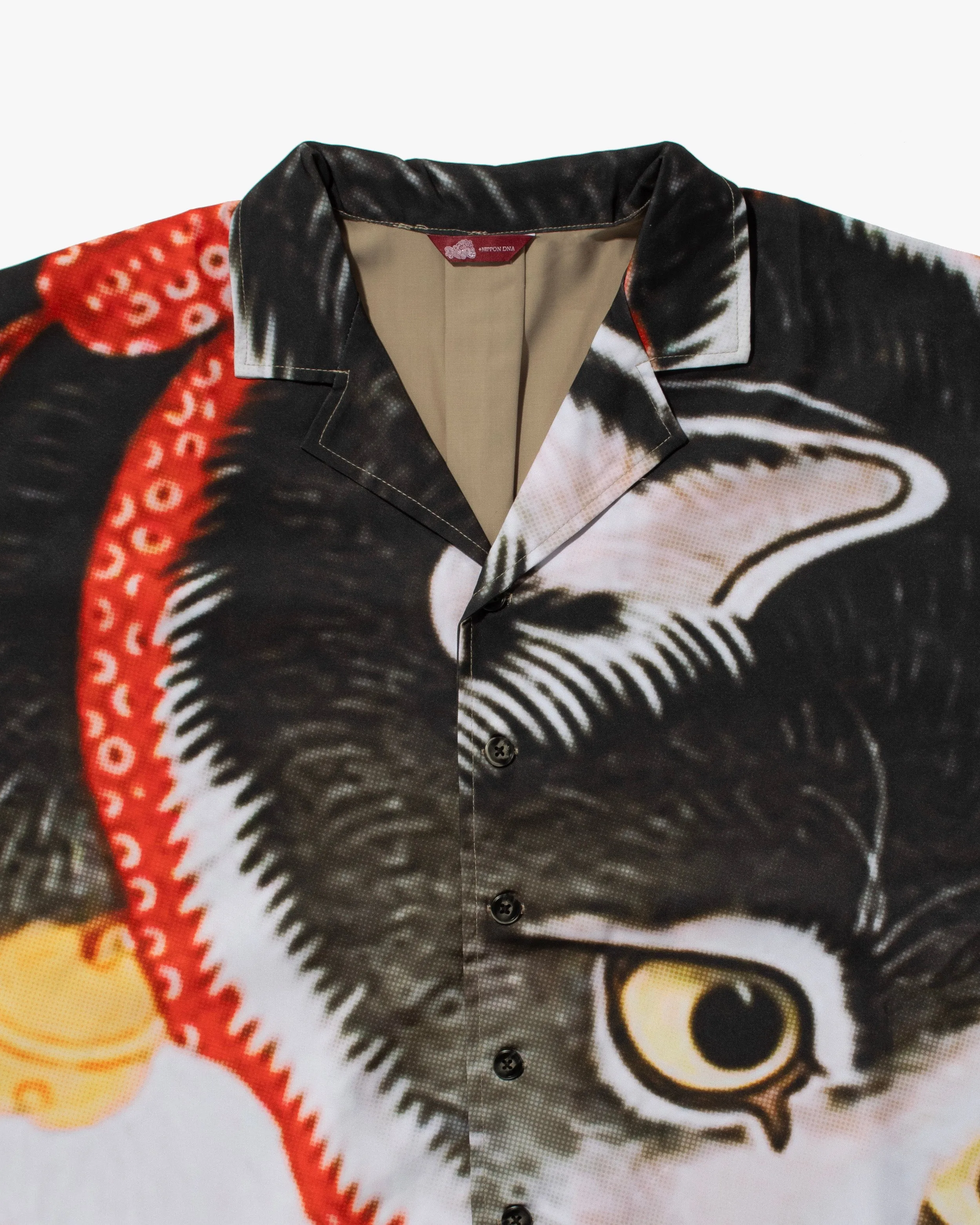 Wa-Modern Short Sleeve Button Up Shirt, Be Neko sold by Kiriko product image thumbnail 2