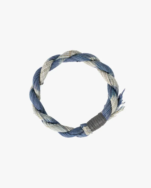 Boet x Kiriko Bracelet, Two Tone Light Blue Plaid sold by Kiriko