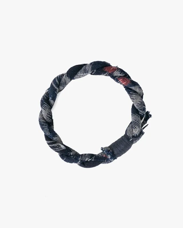 Boet x Kiriko Bracelet, Indigo with Light Blue Kasuri sold by Kiriko