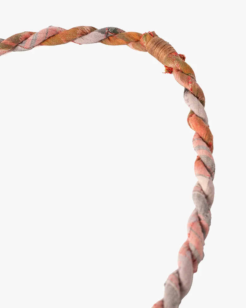 Boet x Kiriko Necklace, Gray and Orange Plaid sold by Kiriko product image thumbnail 4