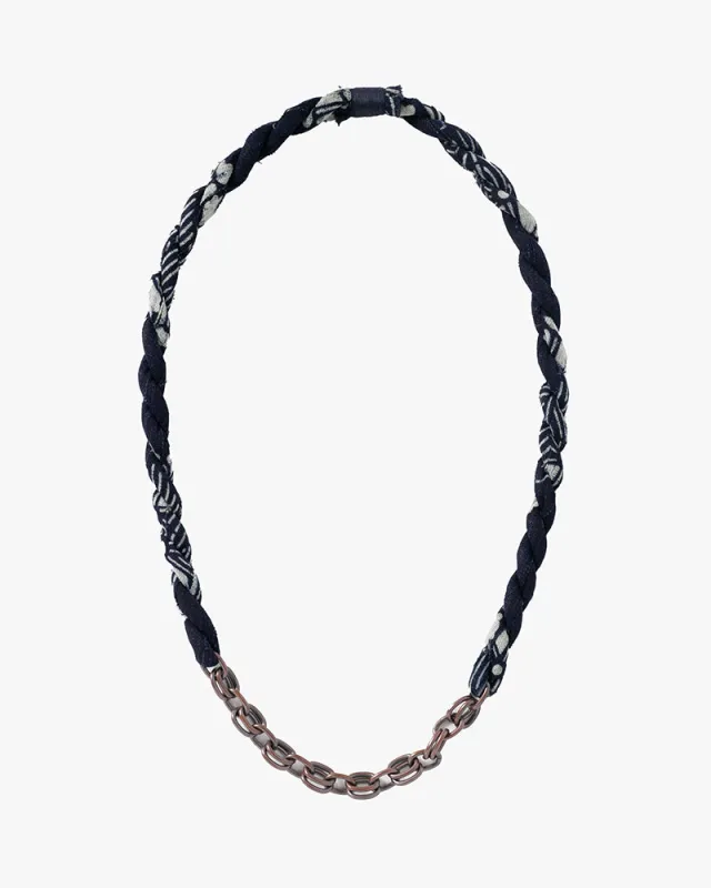 Boet x Kiriko Necklace, Indigo Katazome sold by Kiriko