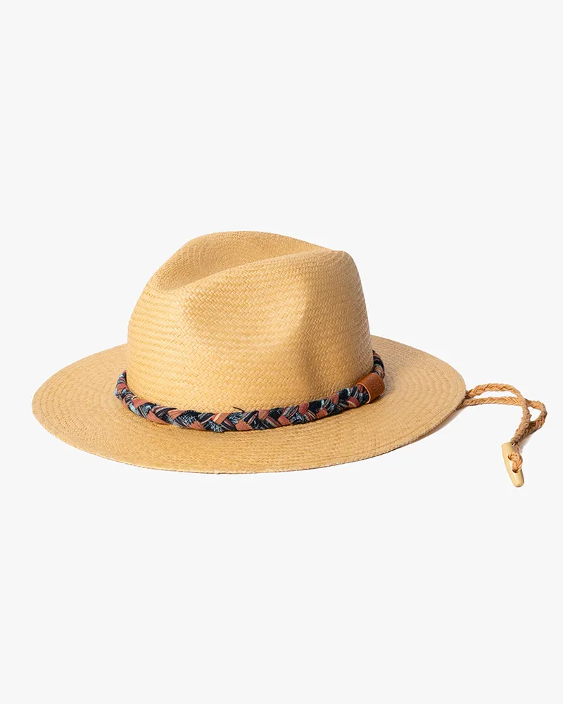 Kiriko Custom Panama Hat, Straw, Braided Indigo with Canyon Accents sold by Kiriko