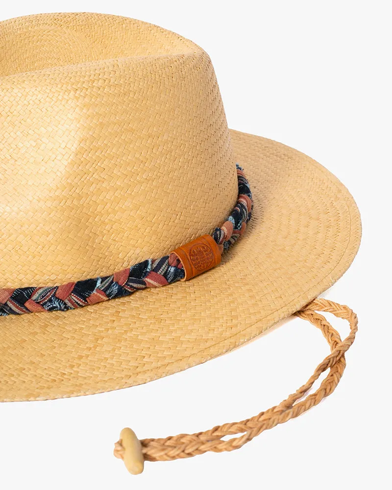 Kiriko Custom Panama Hat, Straw, Braided Indigo with Canyon Accents sold by Kiriko product image thumbnail 3