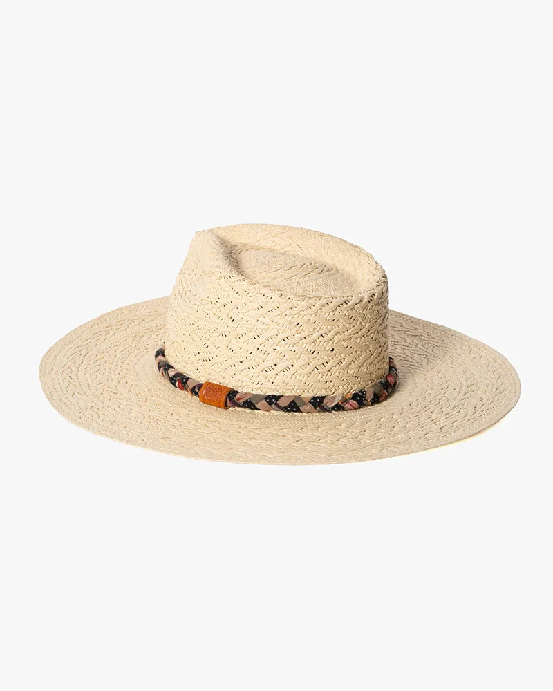 Kiriko Custom Panama Hat, Straw, Braided Shades of Indigo, Orange, and Burgundy sold by Kiriko product image thumbnail 2