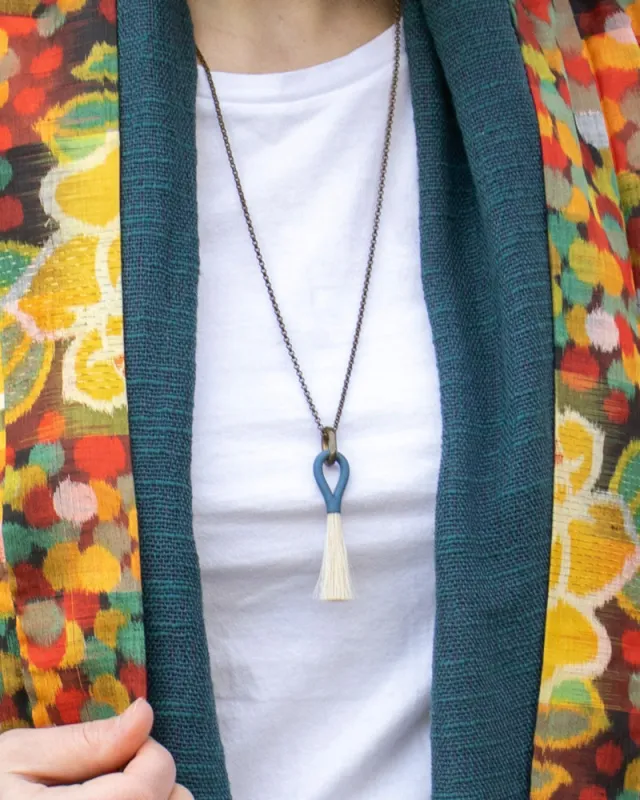 Boet, Horse Tassel, Matte Denim and Blonde sold by Kiriko
