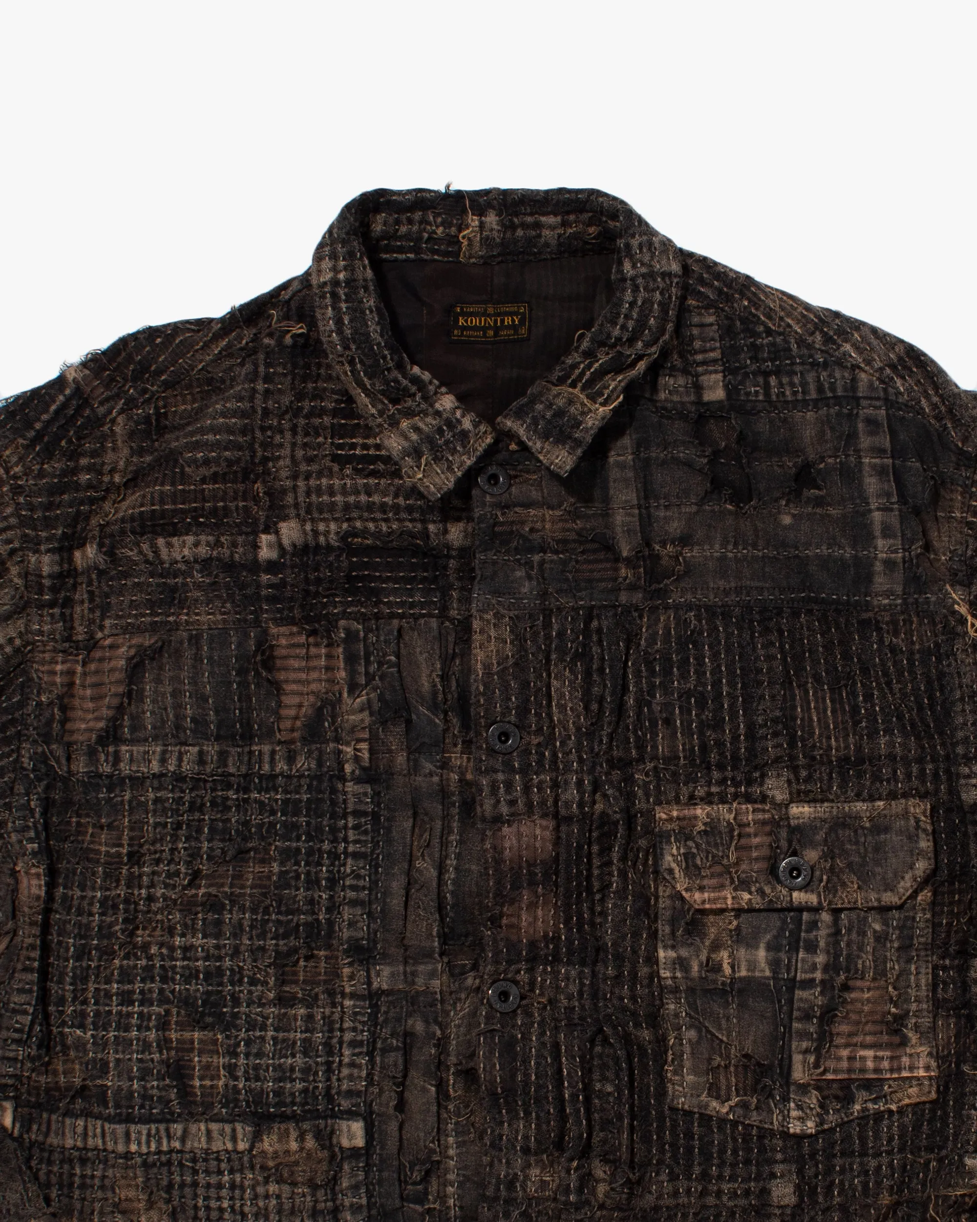 Japanese Repro Jacket, 2XL, Kapital Kountry, Patched Boro Style, Fully Sashiko-Stitched - XXL sold by Kiriko product image thumbnail 3