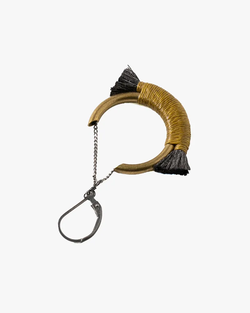 Boet Earrings, Crest, Brass and Black sold by Kiriko product image thumbnail 4