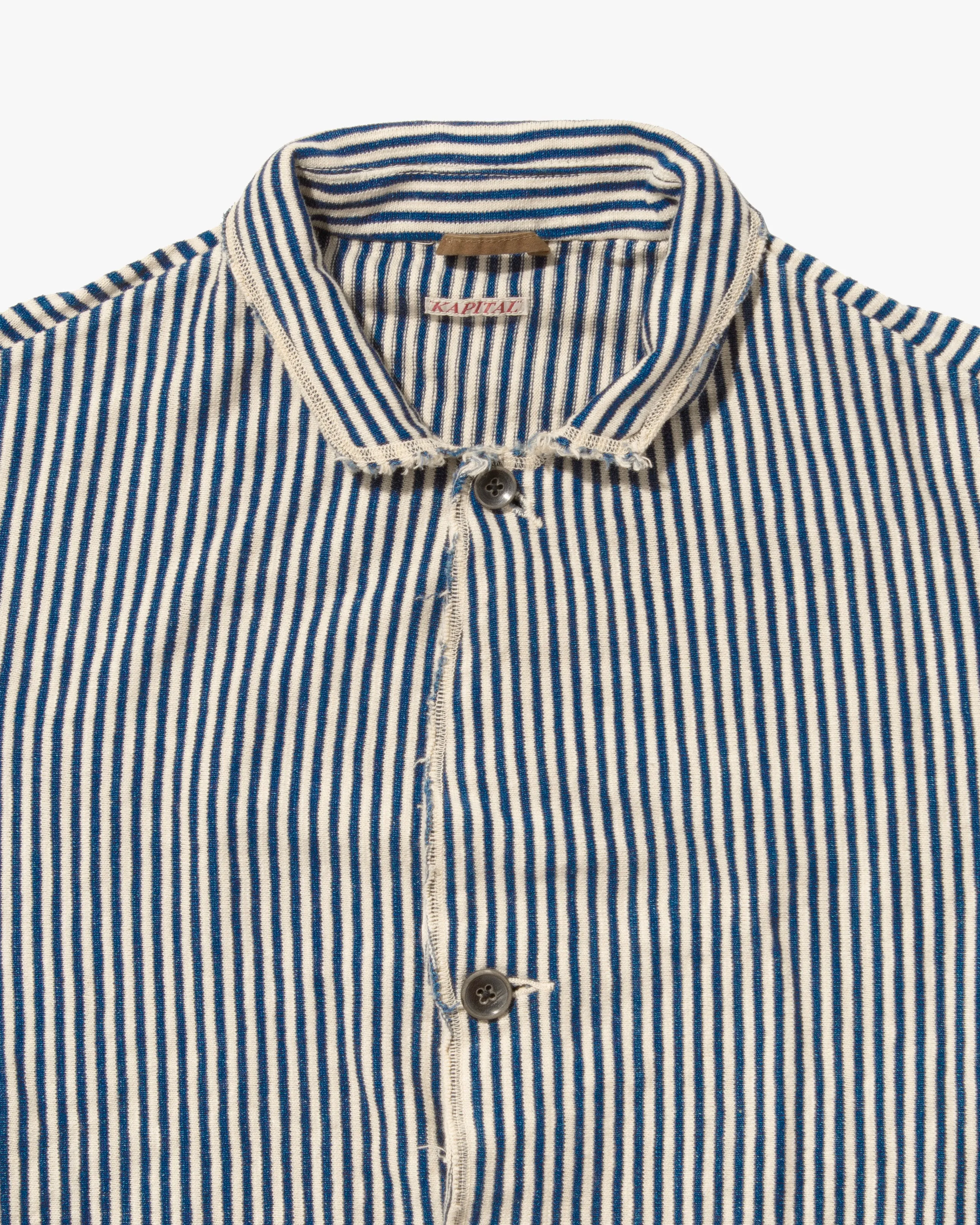 Japanese Repro Chore Coat, Kapital, Blue and White Stripes - M sold by Kiriko product image thumbnail 3
