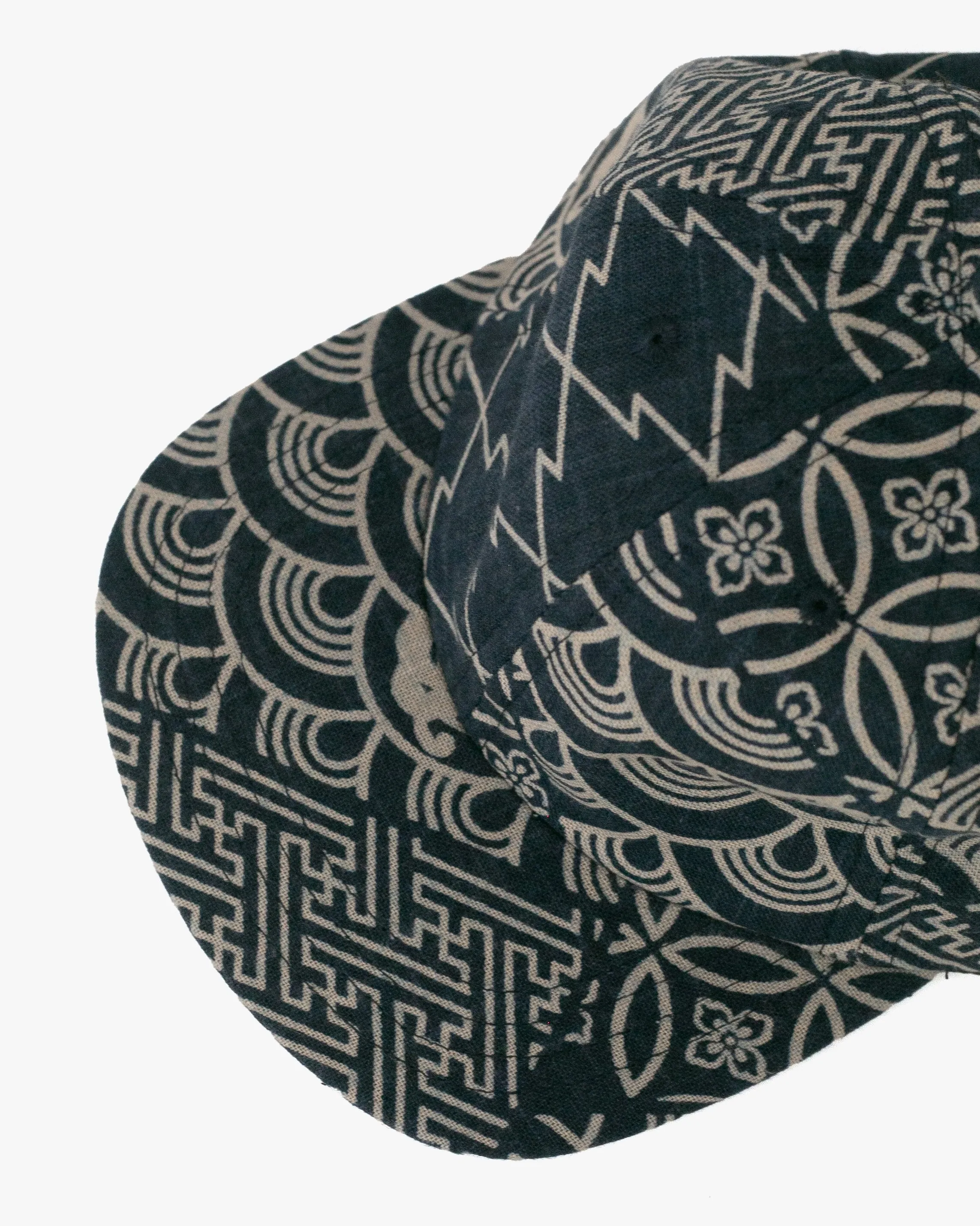 Kiriko Original Cap, 6-Panel Indigo Large Multi with Solid Indigo Underbill sold by Kiriko product image thumbnail 3