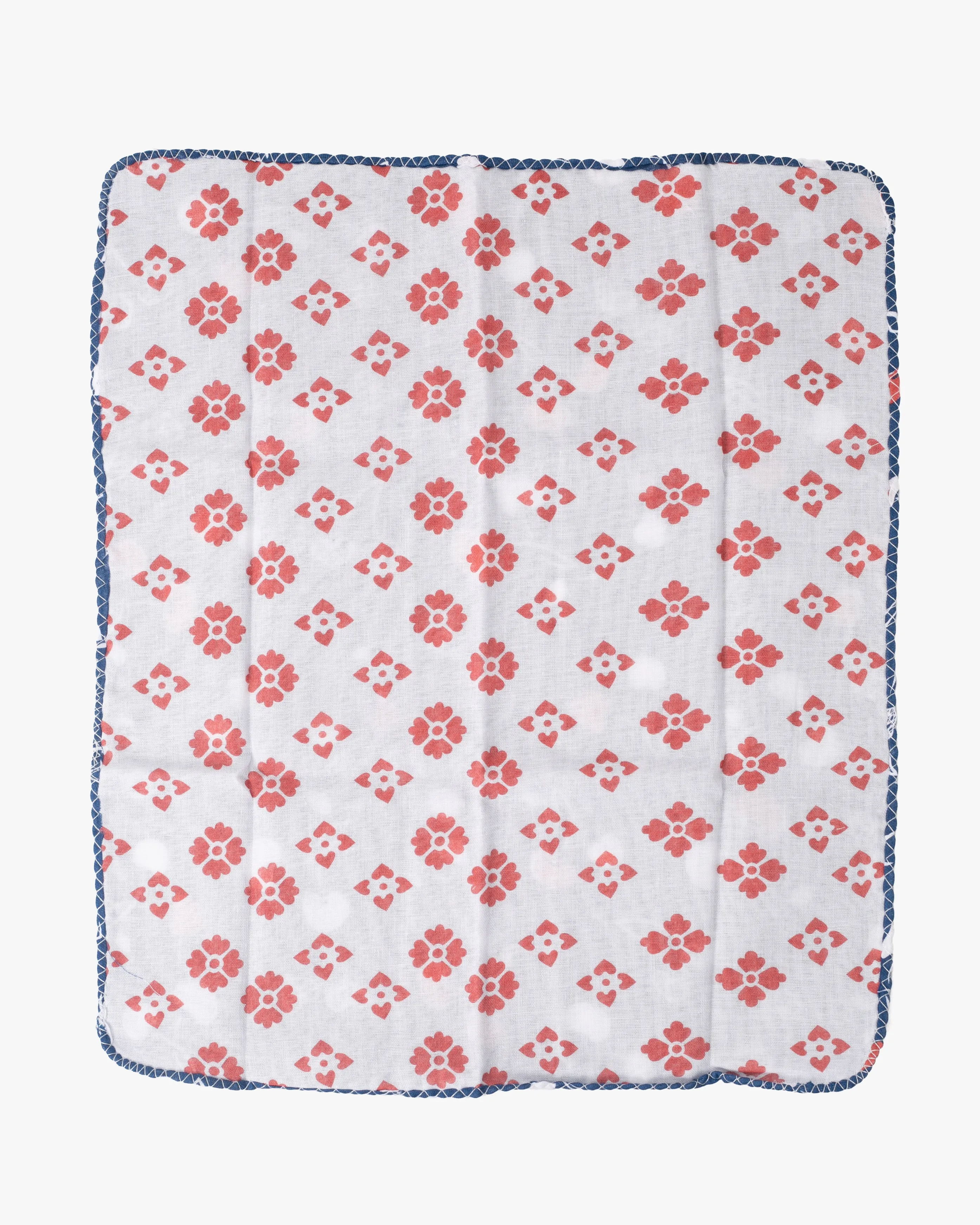 Kurochiku, Two-Sided Cotton Handkerchief, Blue and White, Cherry sold by Kiriko product image thumbnail 3
